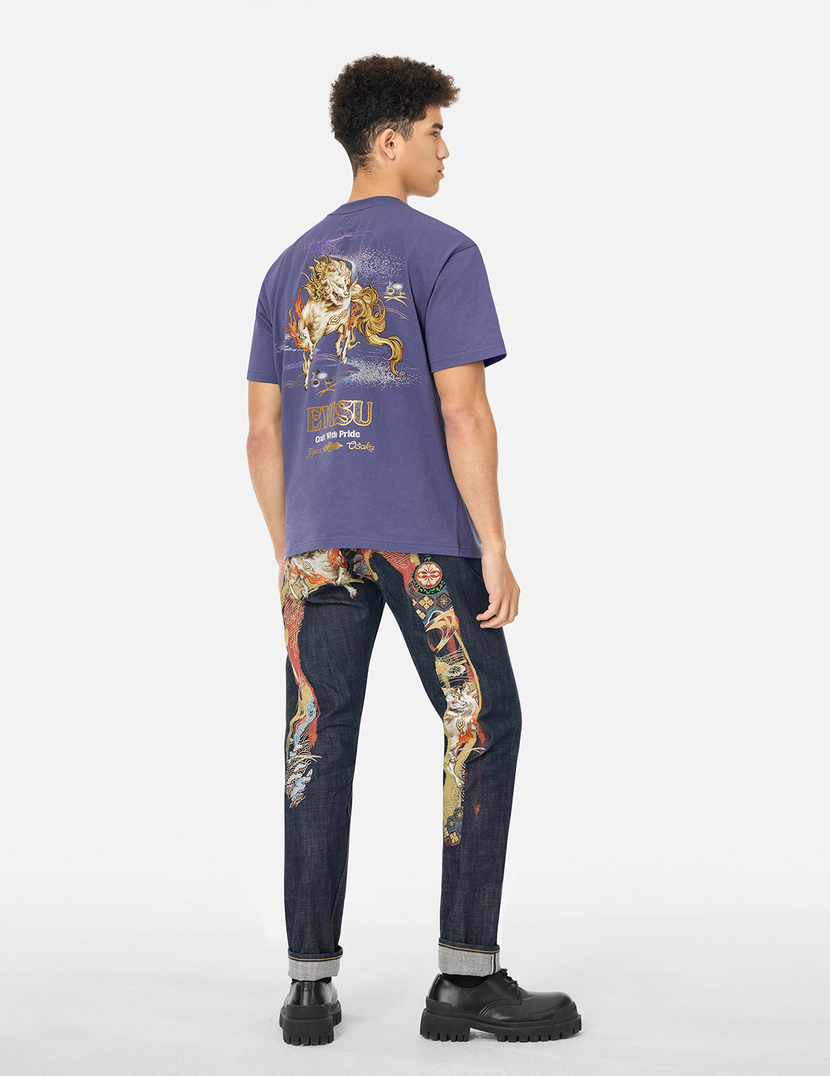 白沢プリント リラックスフィットTシャツ