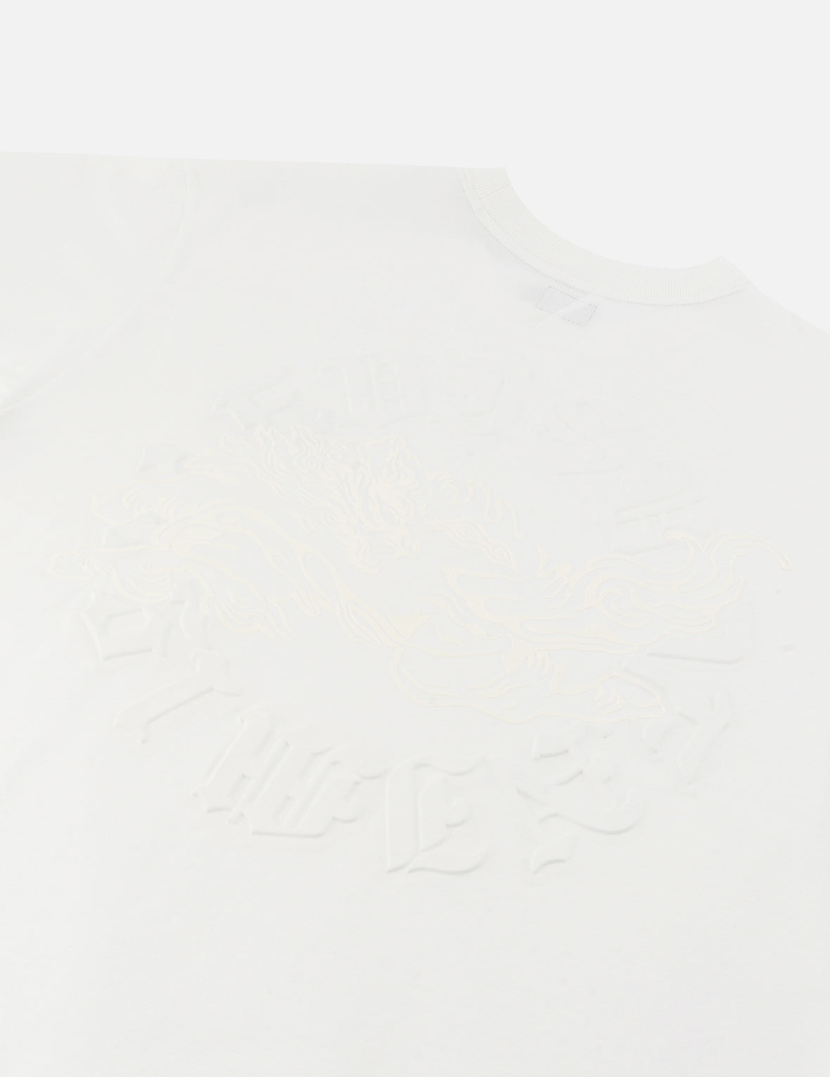 白沢プリント & カモメエンボスプリント ルーズフィット Tシャツ