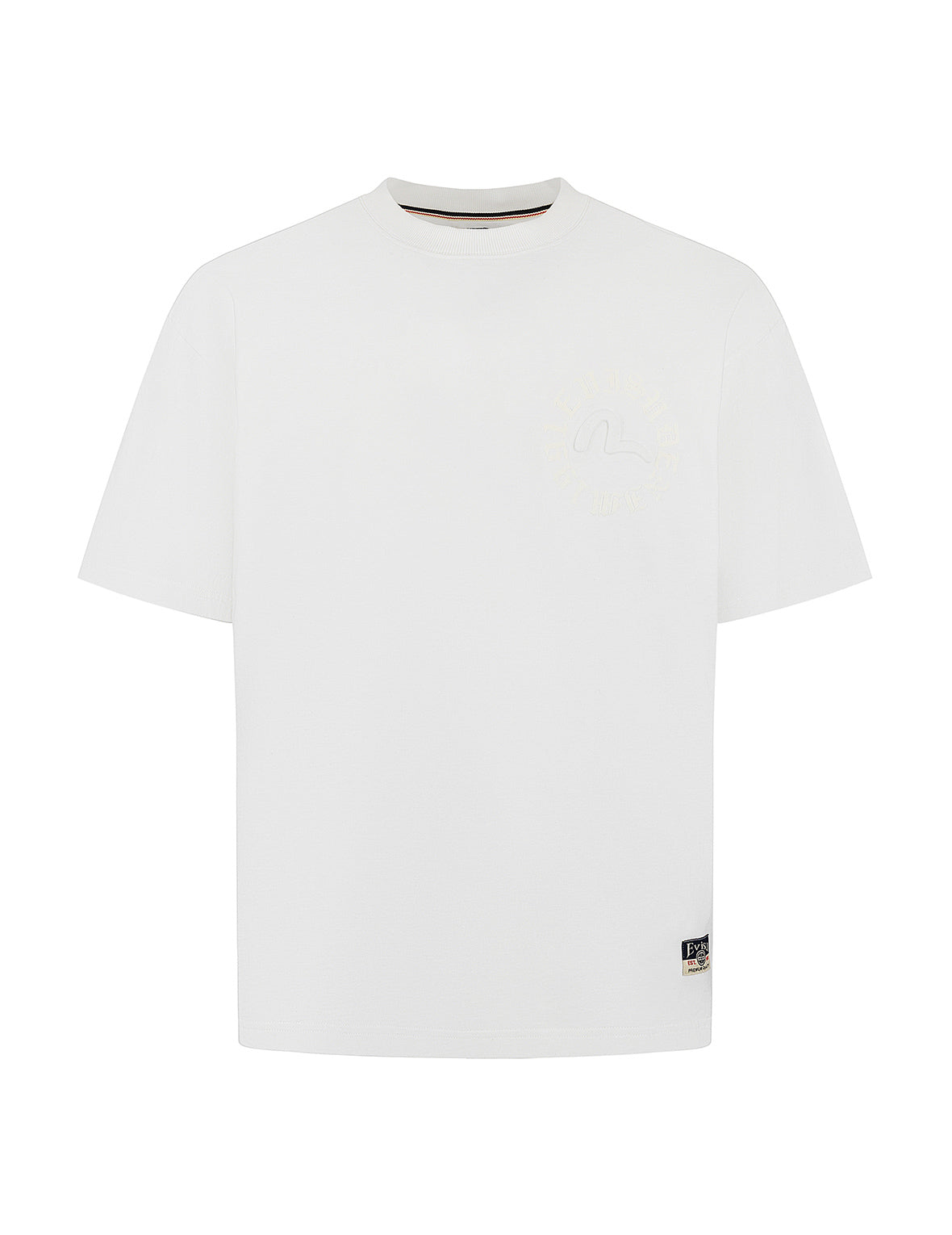 白沢プリント & カモメエンボスプリント ルーズフィット Tシャツ