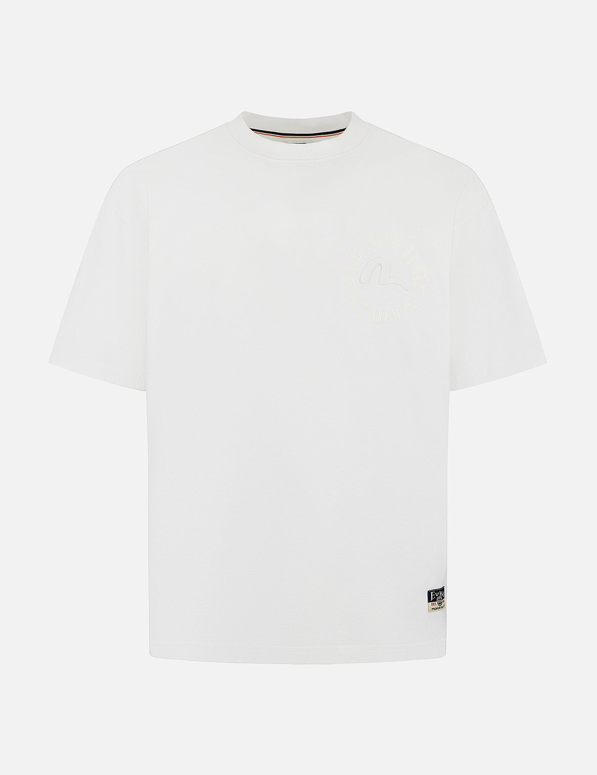 Hakutaku Print and Seagull Emboss Print Loose Fit T-shirt