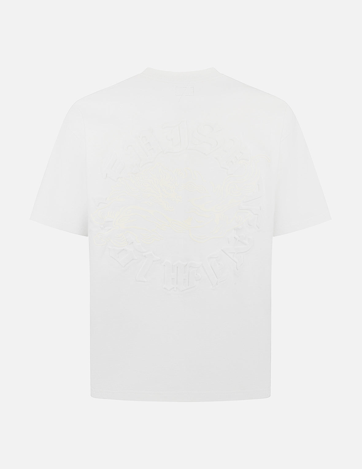 白沢プリント & カモメエンボスプリント ルーズフィット Tシャツ