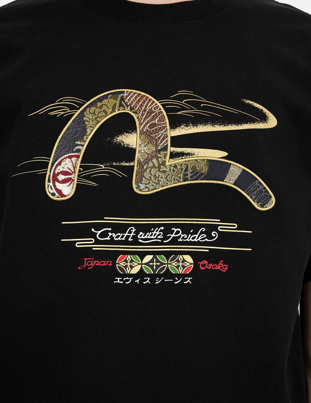 ブロケードカモメアップリケ レギュラーフィットTシャツ