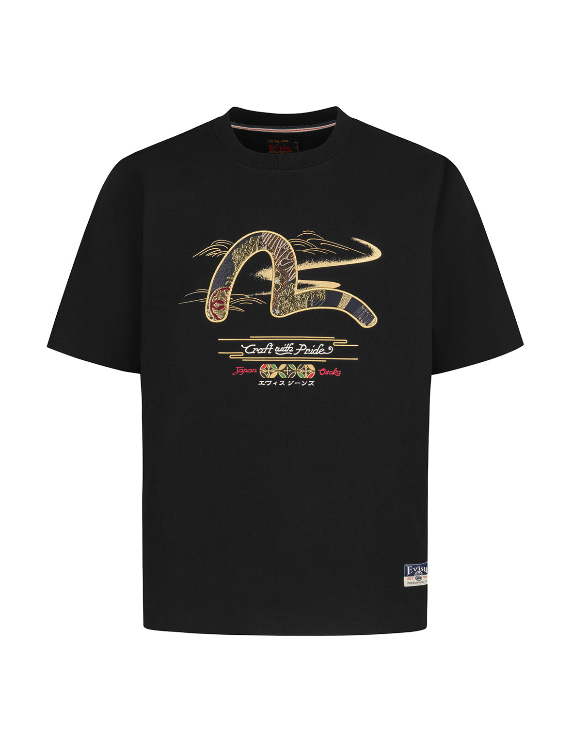 ブロケードカモメアップリケ レギュラーフィットTシャツ