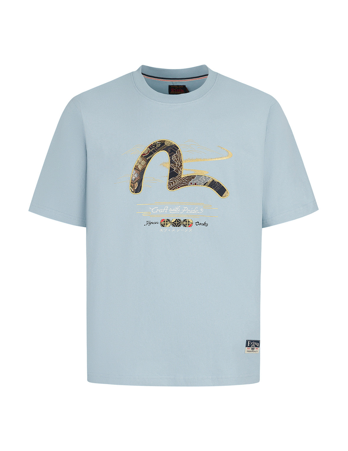 ブロケードカモメアップリケ レギュラーフィットTシャツ
