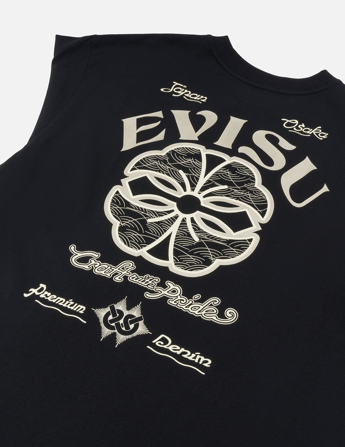 家紋とロゴプリント リラックスフィットTシャツ