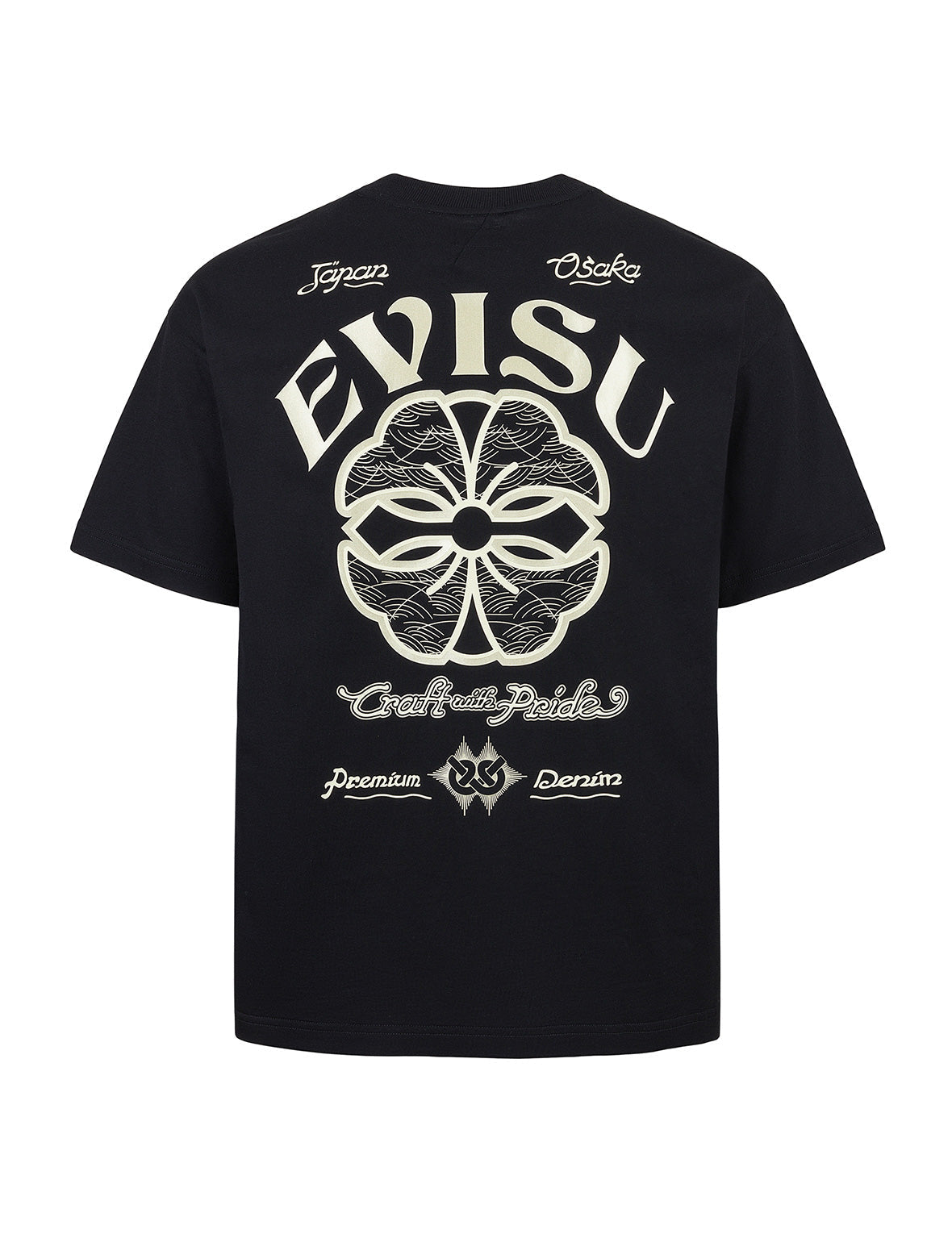家紋とロゴプリント リラックスフィットTシャツ