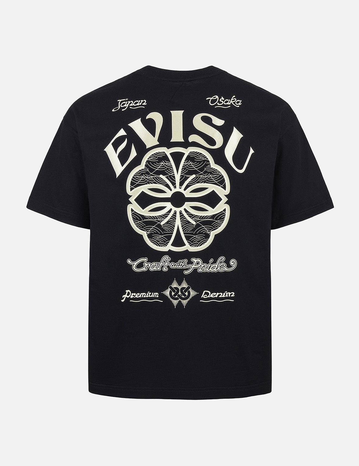 家紋とロゴプリント リラックスフィットTシャツ