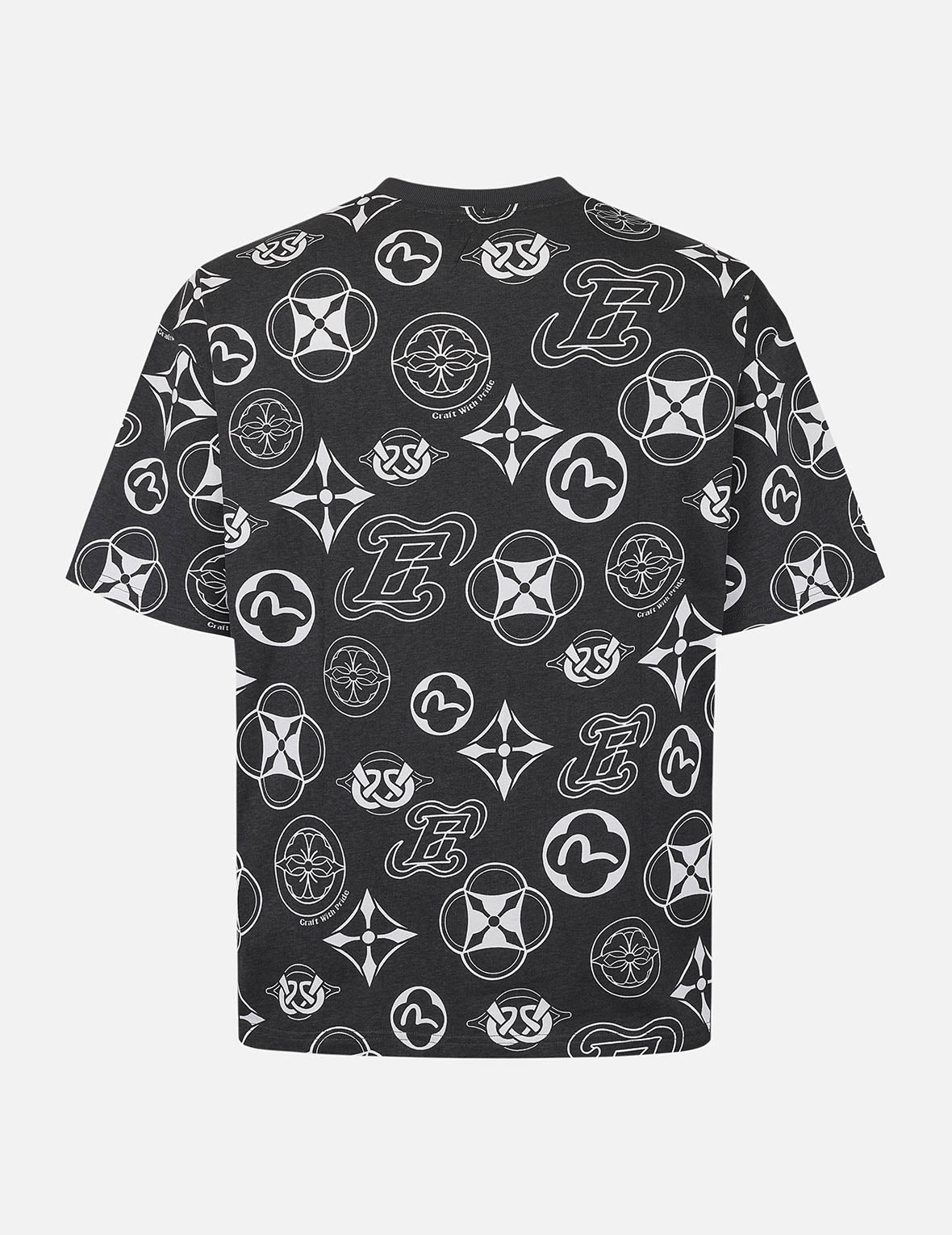 総柄マルチロゴプリント ルーズフィットTシャツ