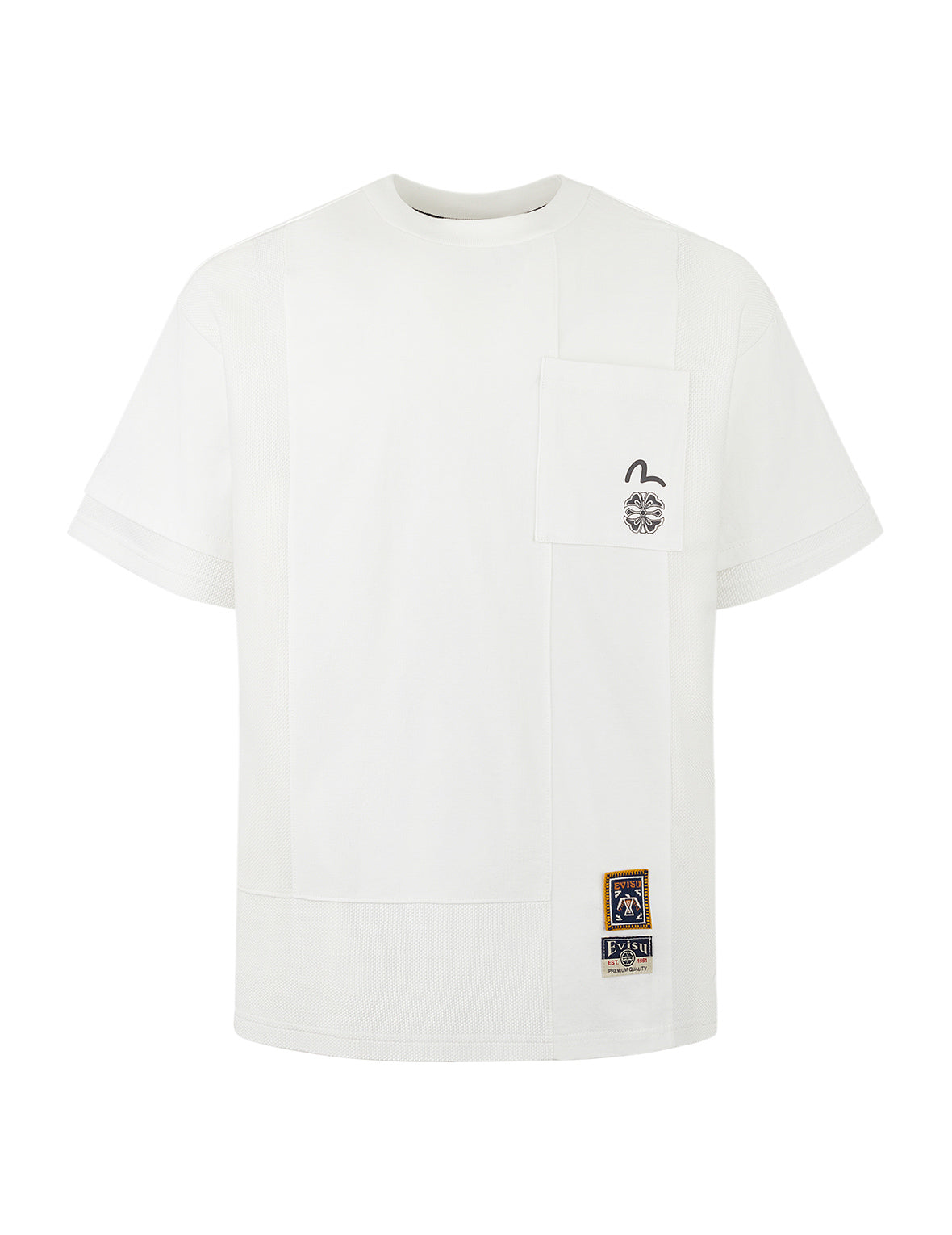 マルチプリント & ファブリックブロッキング リラックスフィット Tシャツ