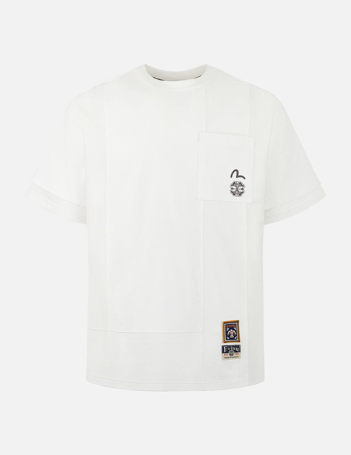 マルチプリント & ファブリックブロッキング リラックスフィット Tシャツ