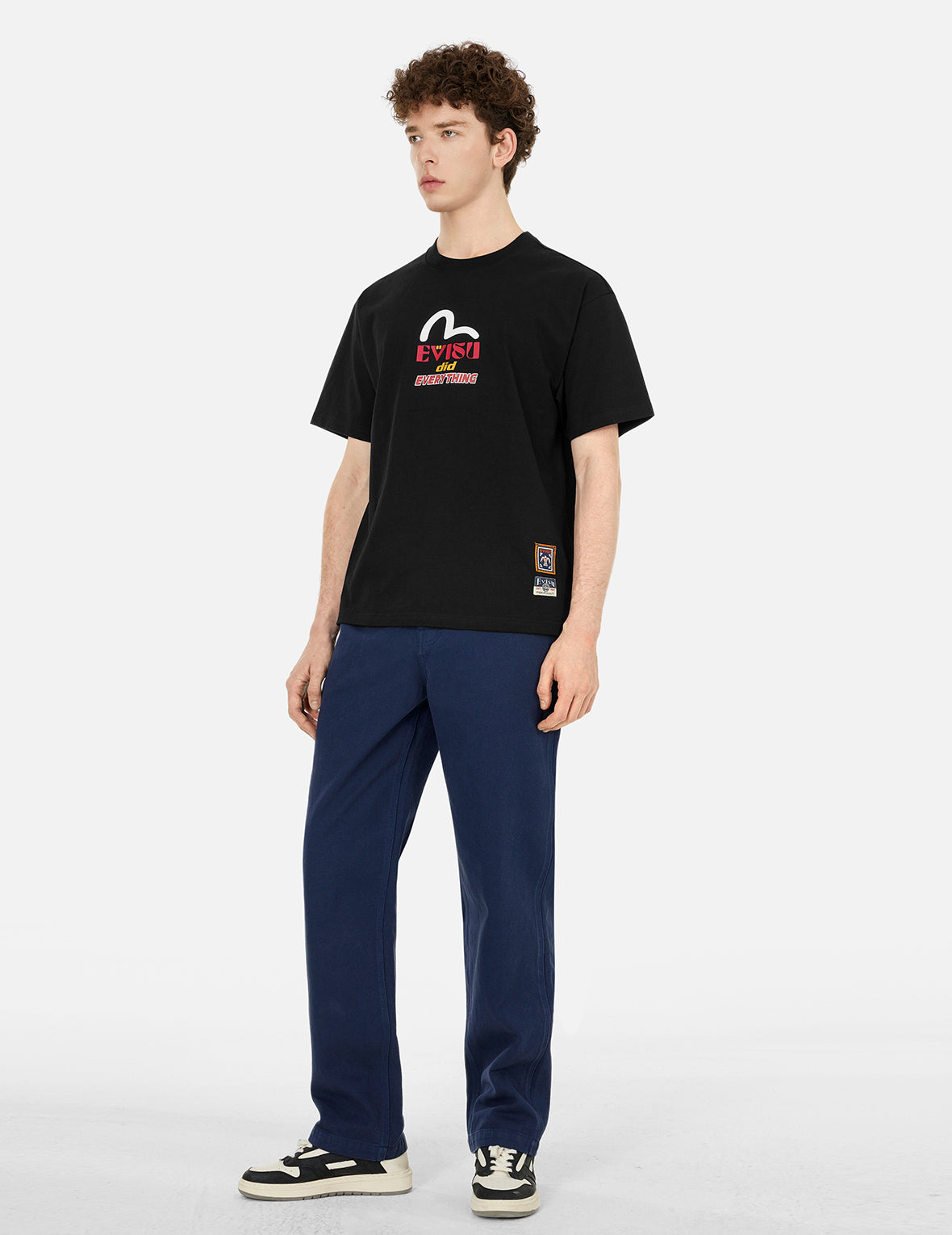 だるまとトーテムプリント リラックスフィット Tシャツ
