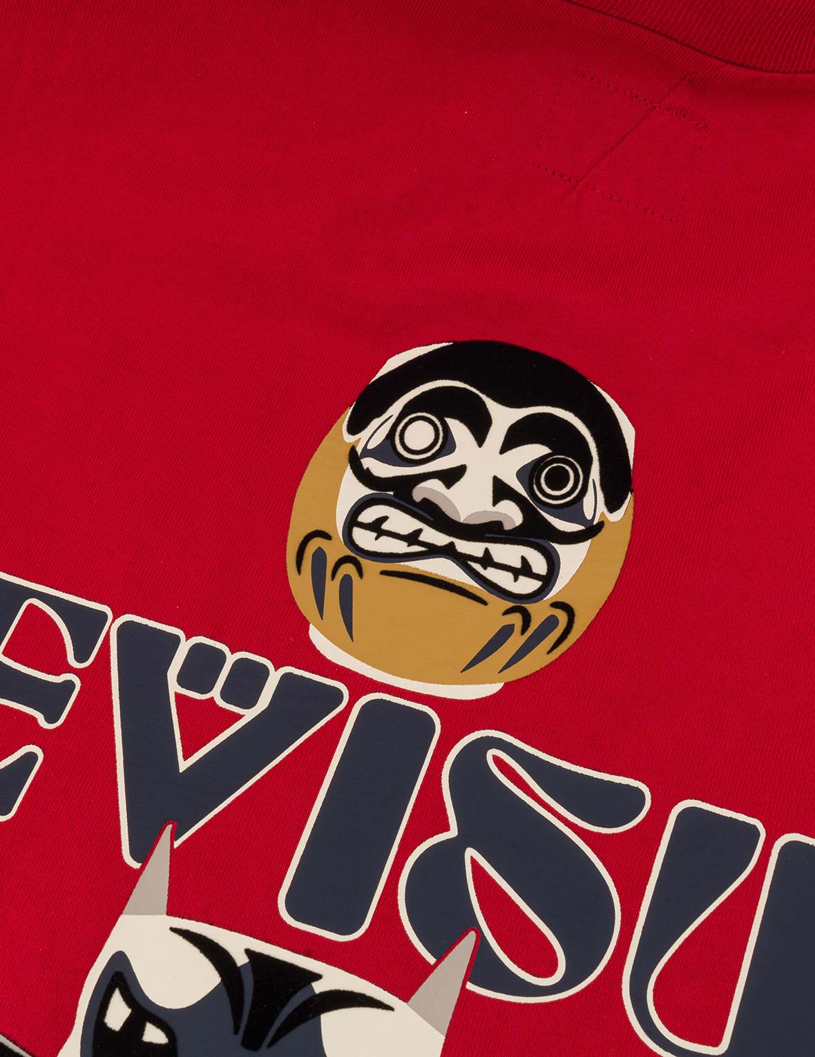 だるまとトーテムプリント リラックスフィット Tシャツ