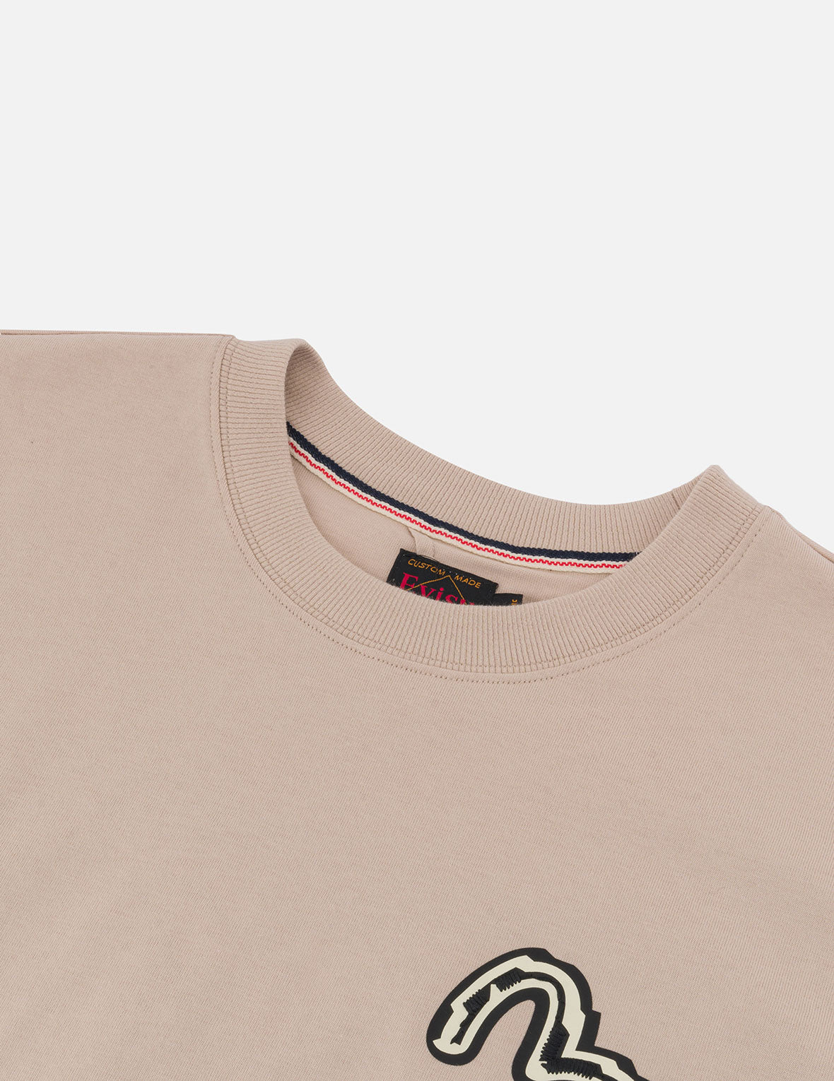 カモメとだるまトーテムプリント レギュラーフィットTシャツ