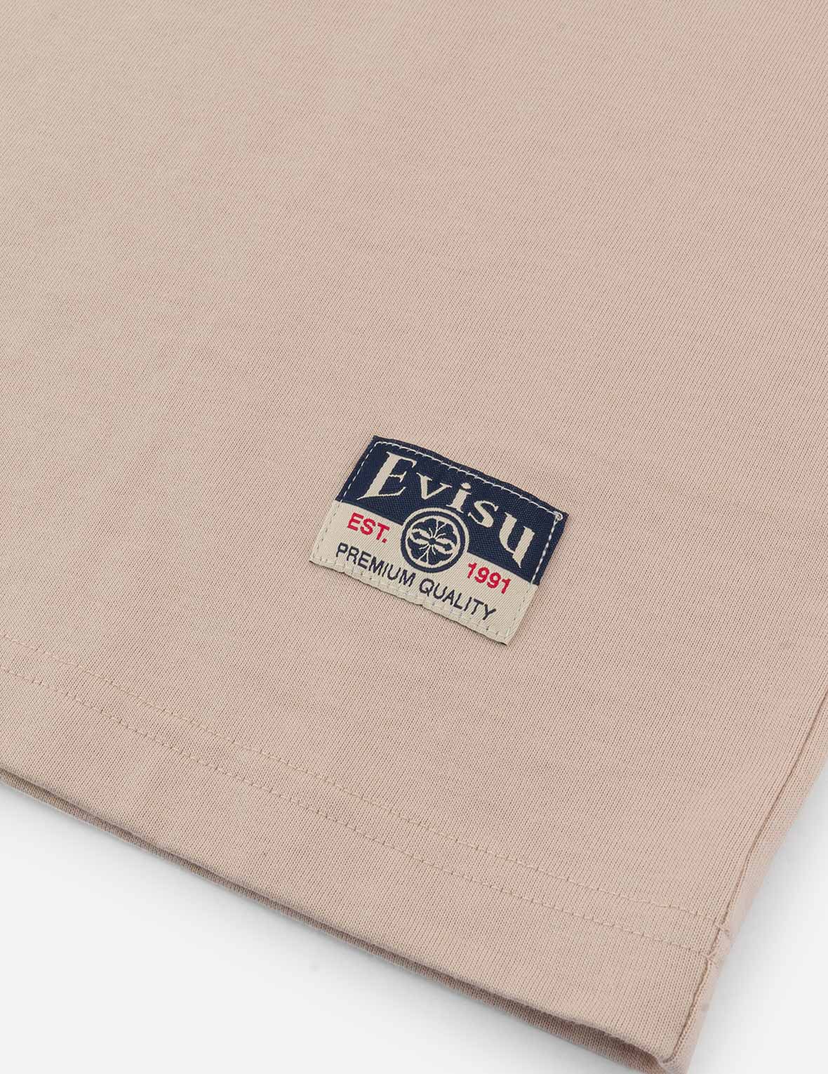 カモメとだるまトーテムプリント レギュラーフィットTシャツ