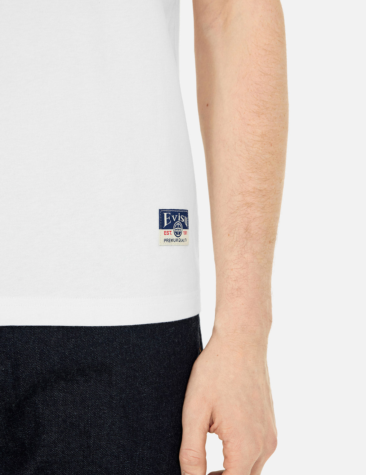 カモメとだるまトーテムプリント レギュラーフィットTシャツ