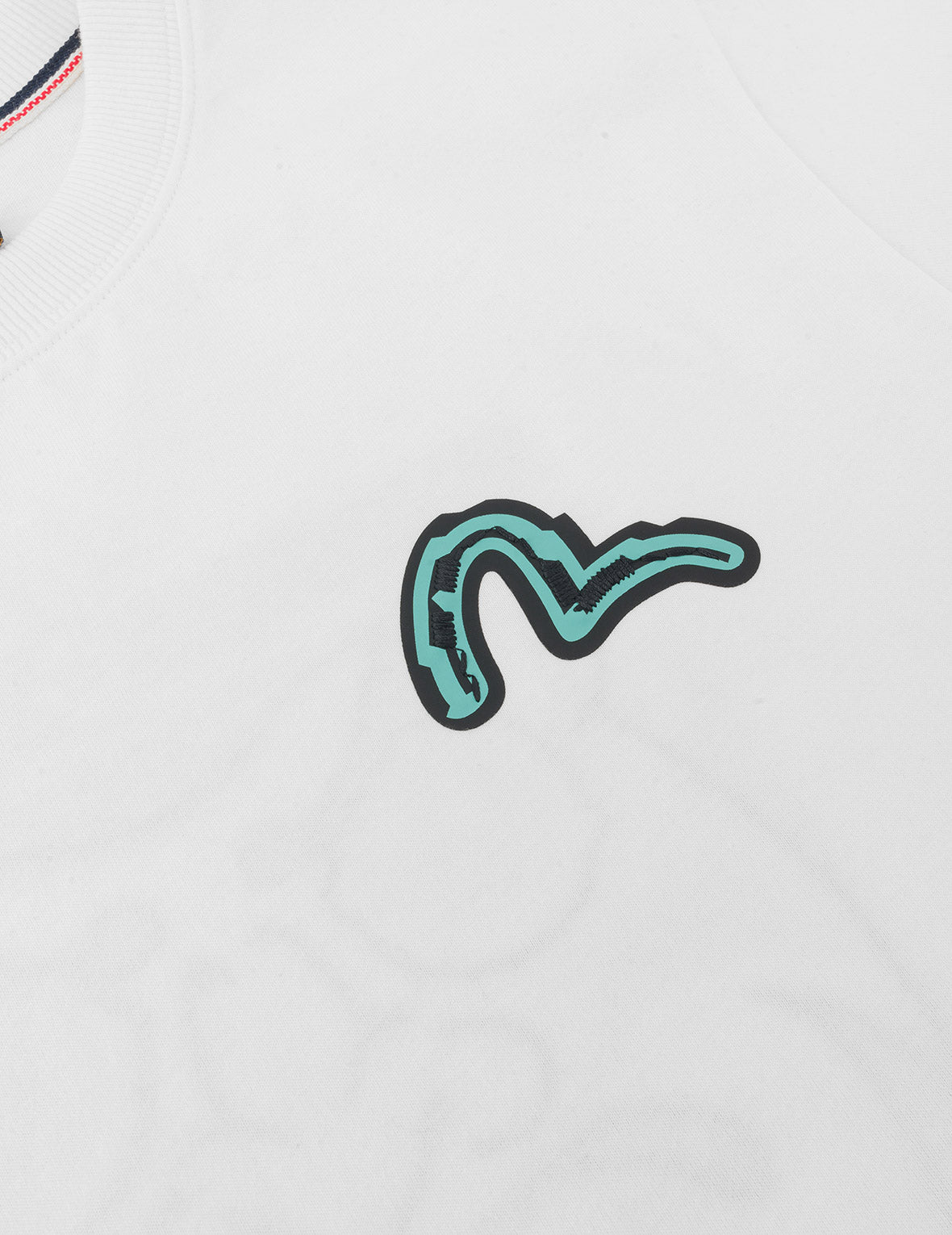 カモメとだるまトーテムプリント レギュラーフィットTシャツ