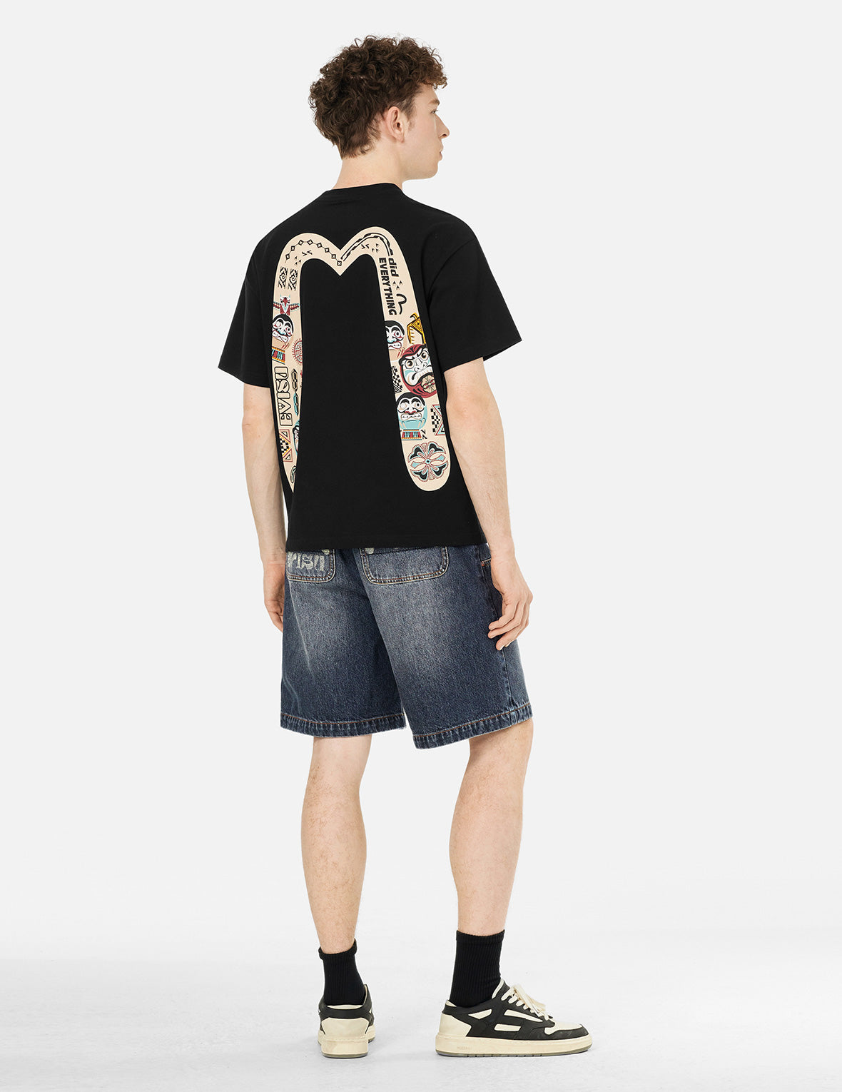 スローガン & トーテム 大黒プリント リラックスフィット Tシャツ