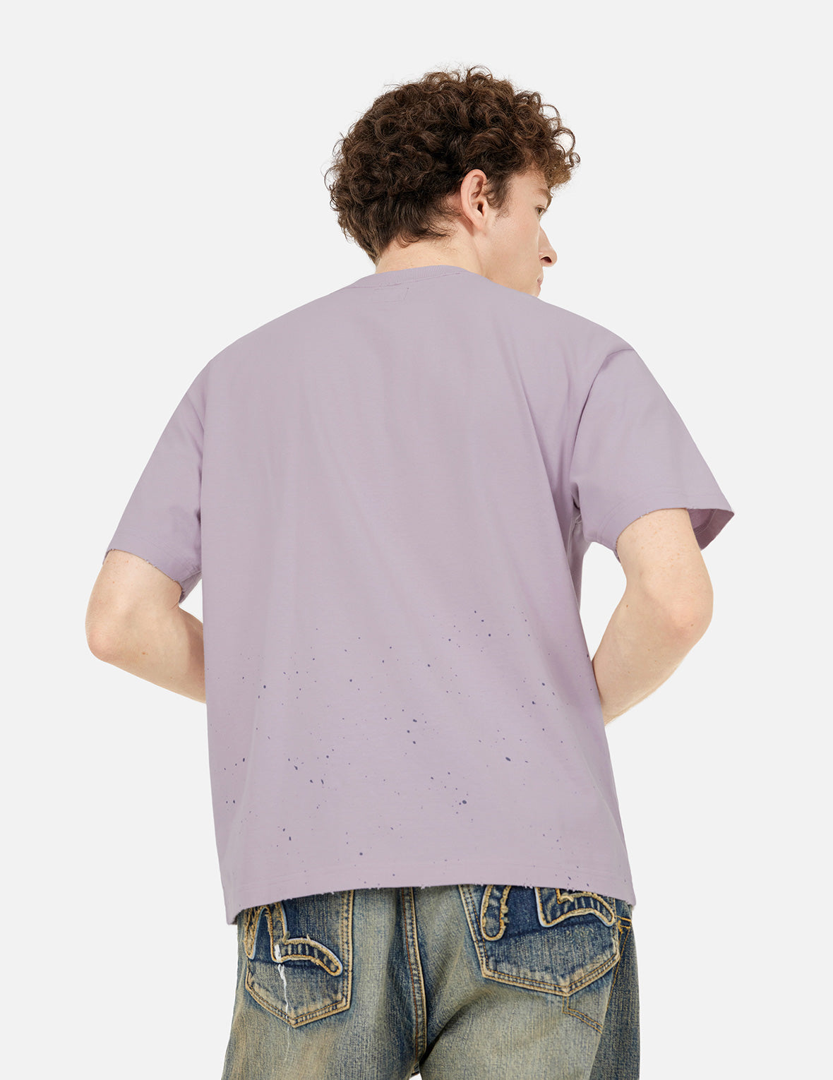 ロゴとカモメプリント リラックスフィットTシャツ