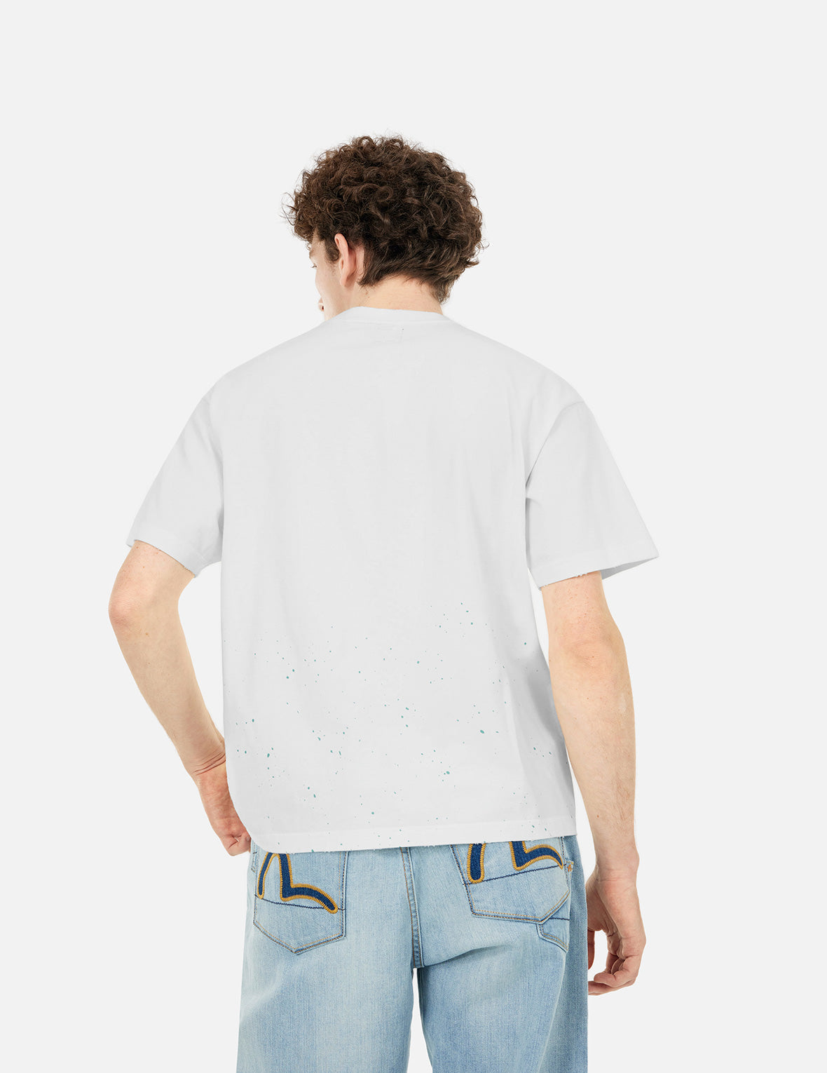 ロゴとカモメプリント リラックスフィットTシャツ