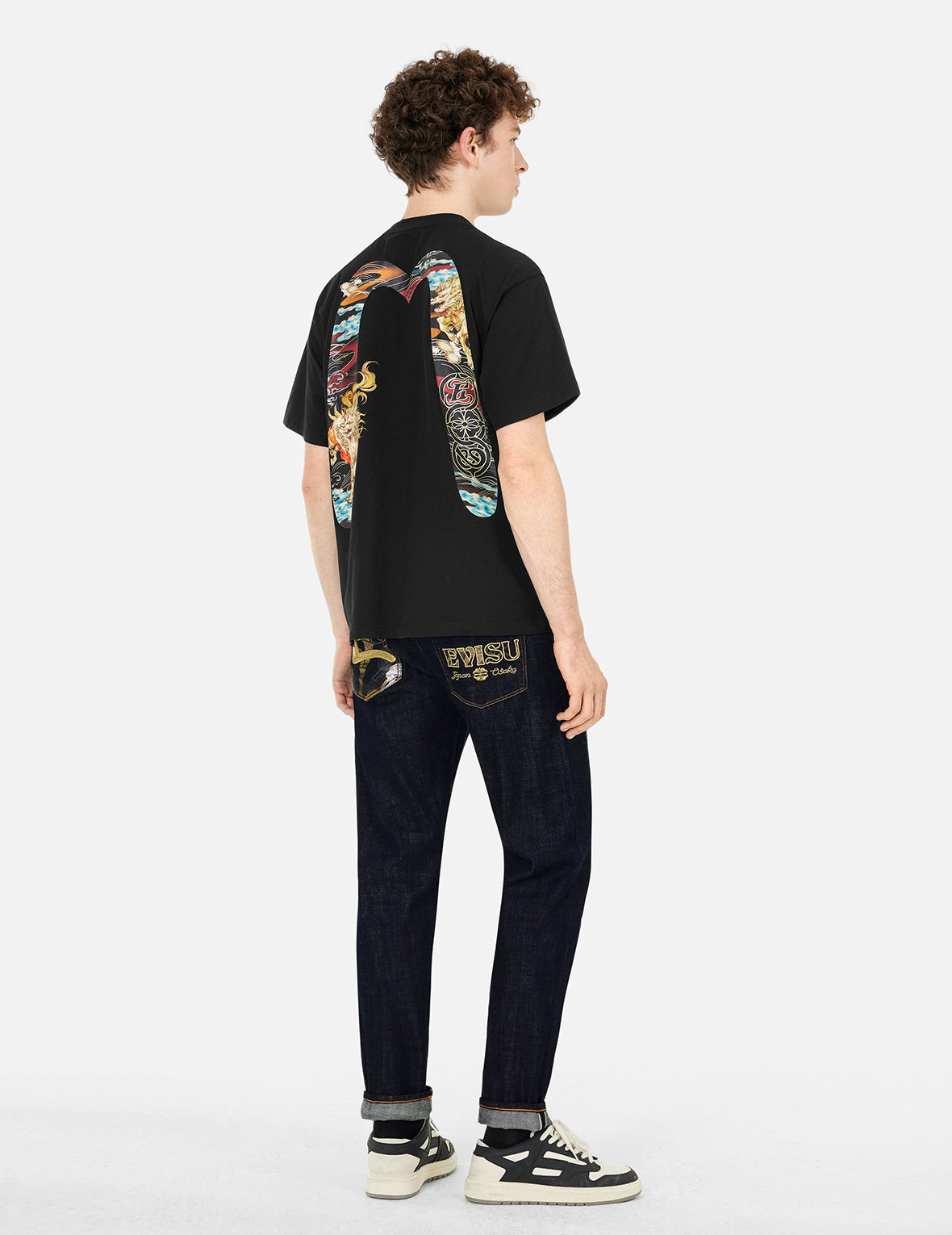 白沢 大黒プリント リラックスフィット Tシャツ
