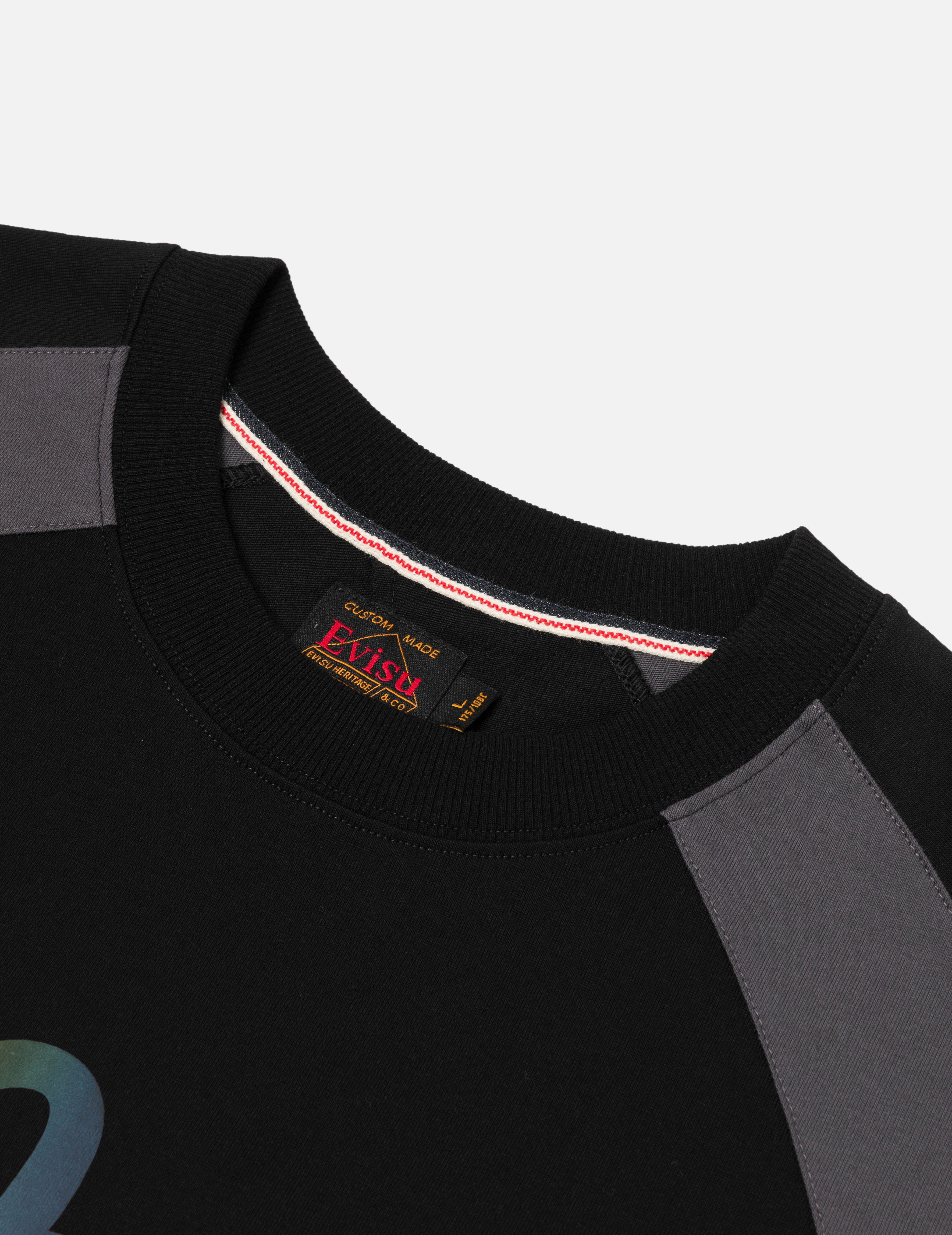 パネル ブロッキング&カラフル ロゴ プリント ルーズ フィット Tシャツ