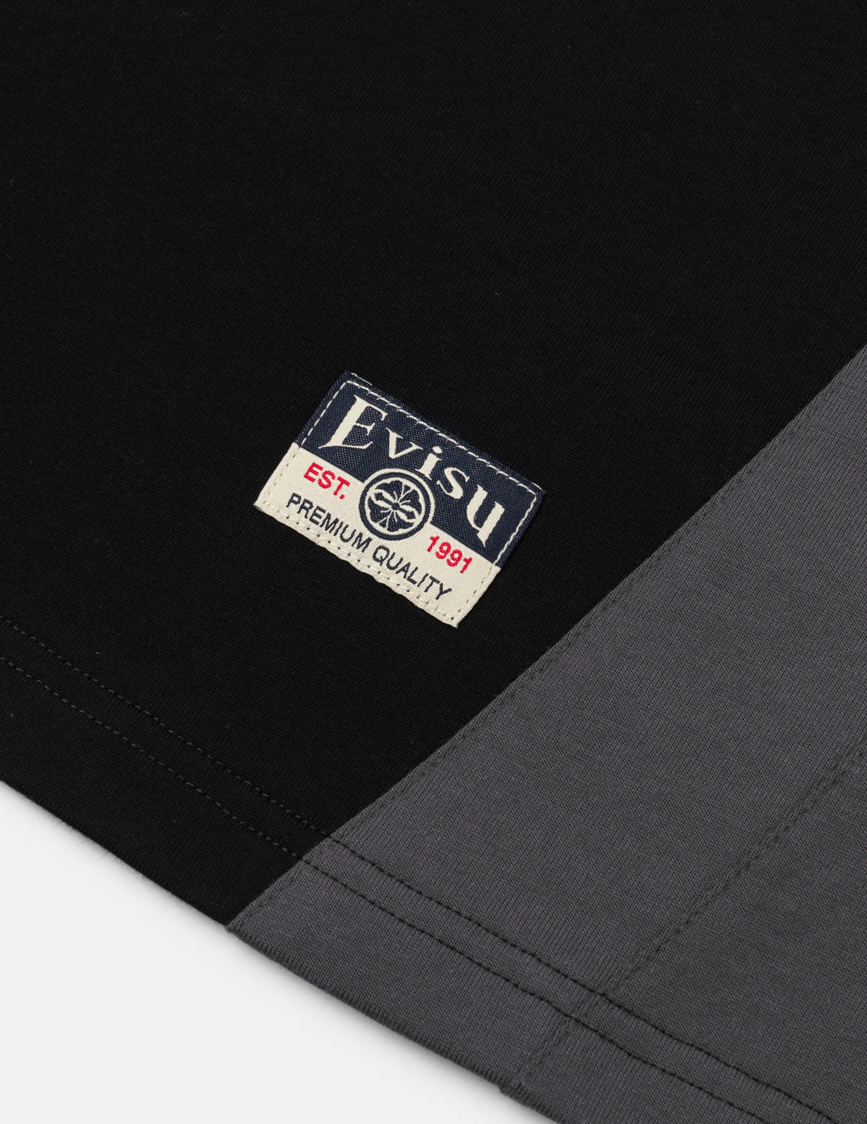 パネル ブロッキング&カラフル ロゴ プリント ルーズ フィット Tシャツ