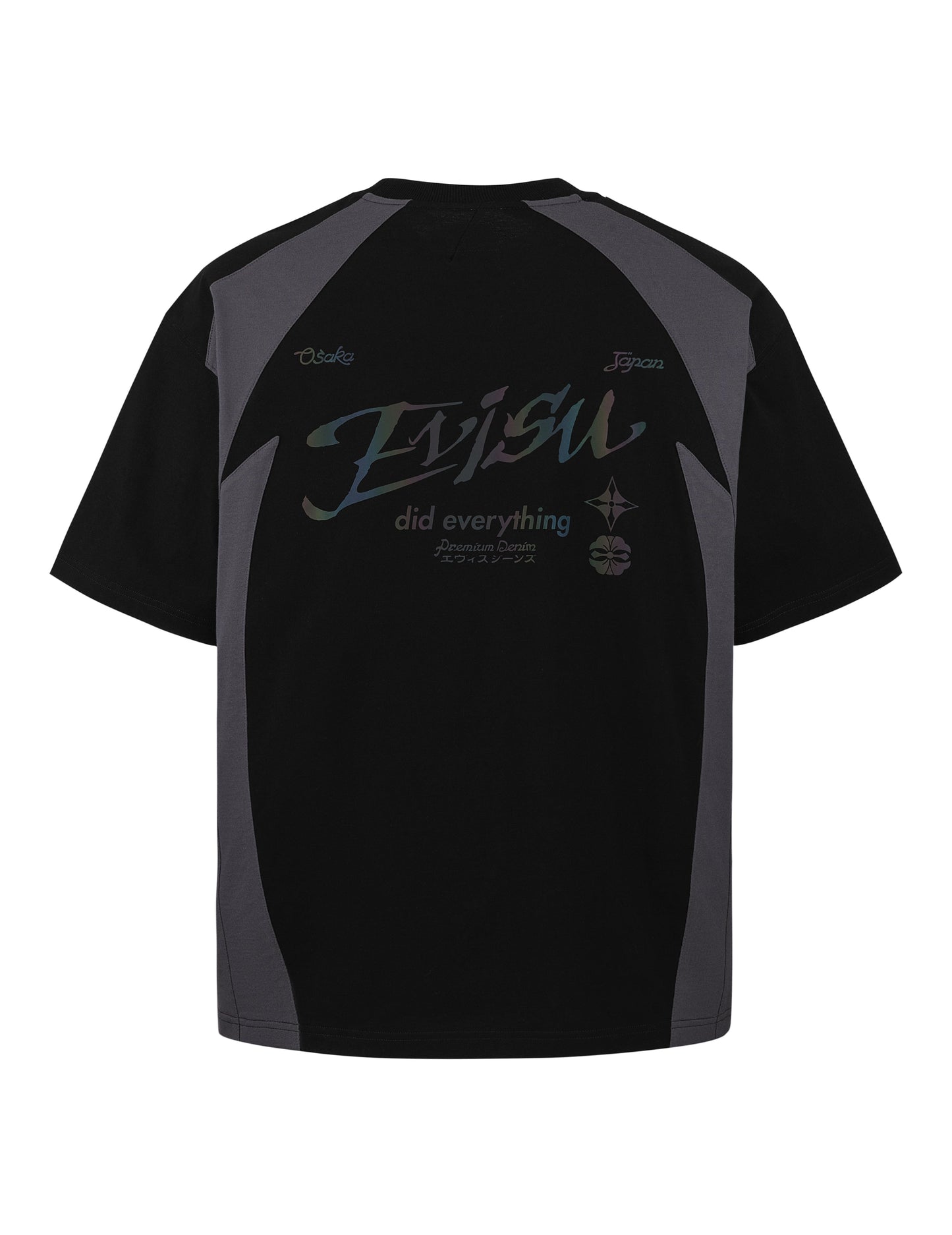 パネル ブロッキング&カラフル ロゴ プリント ルーズ フィット Tシャツ