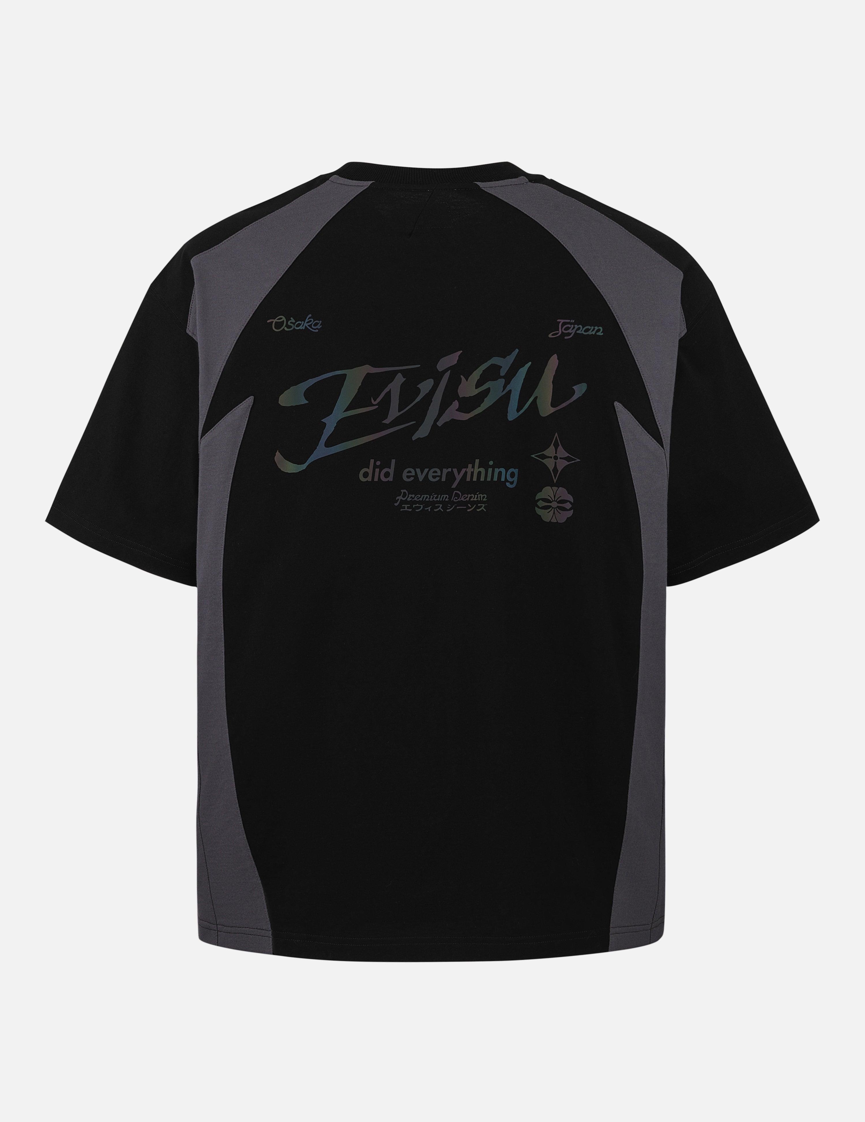 パネル ブロッキング&カラフル ロゴ プリント ルーズ フィット Tシャツ