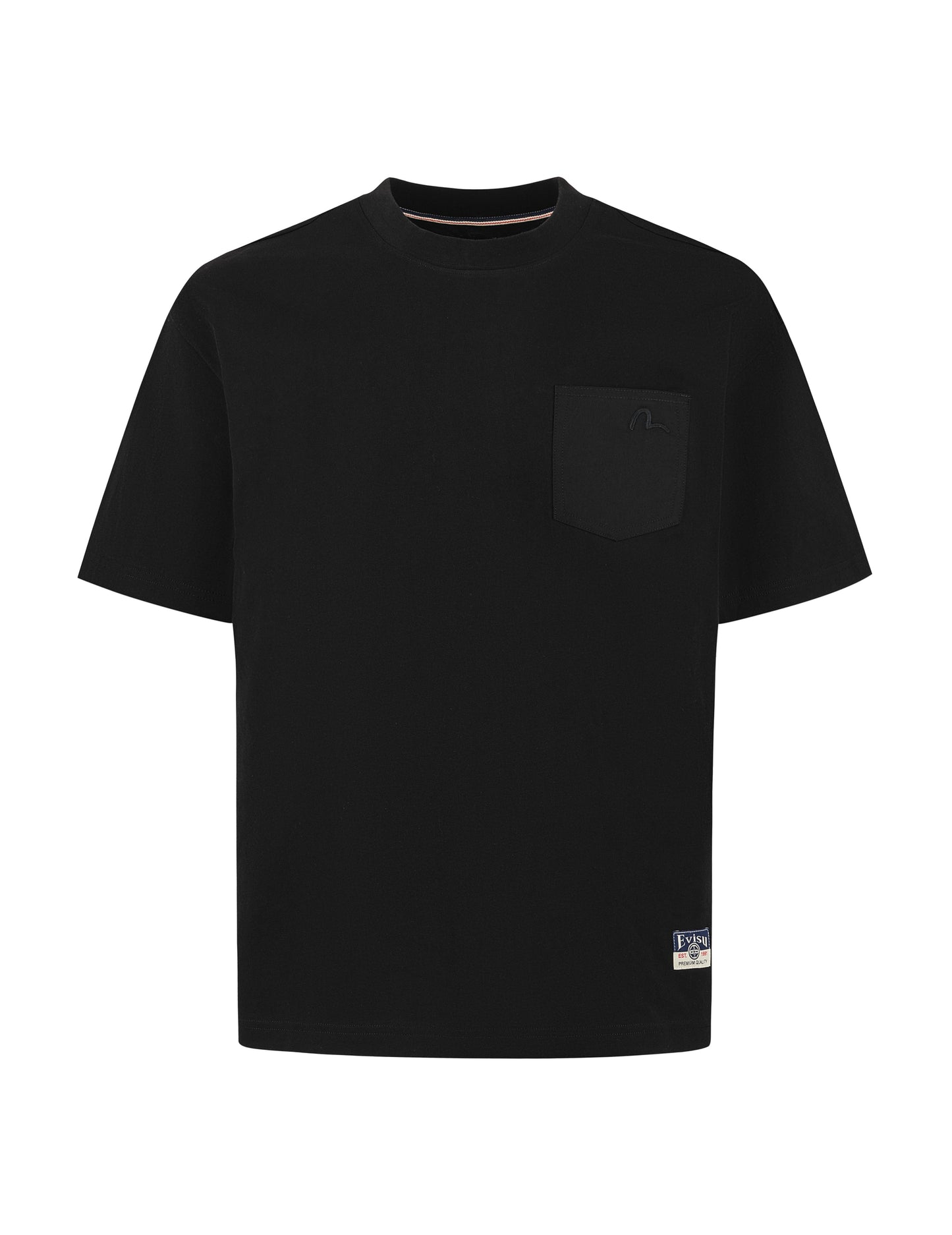 カモメ刺繍ステッチ ポケット リラックスフィット Tシャツ