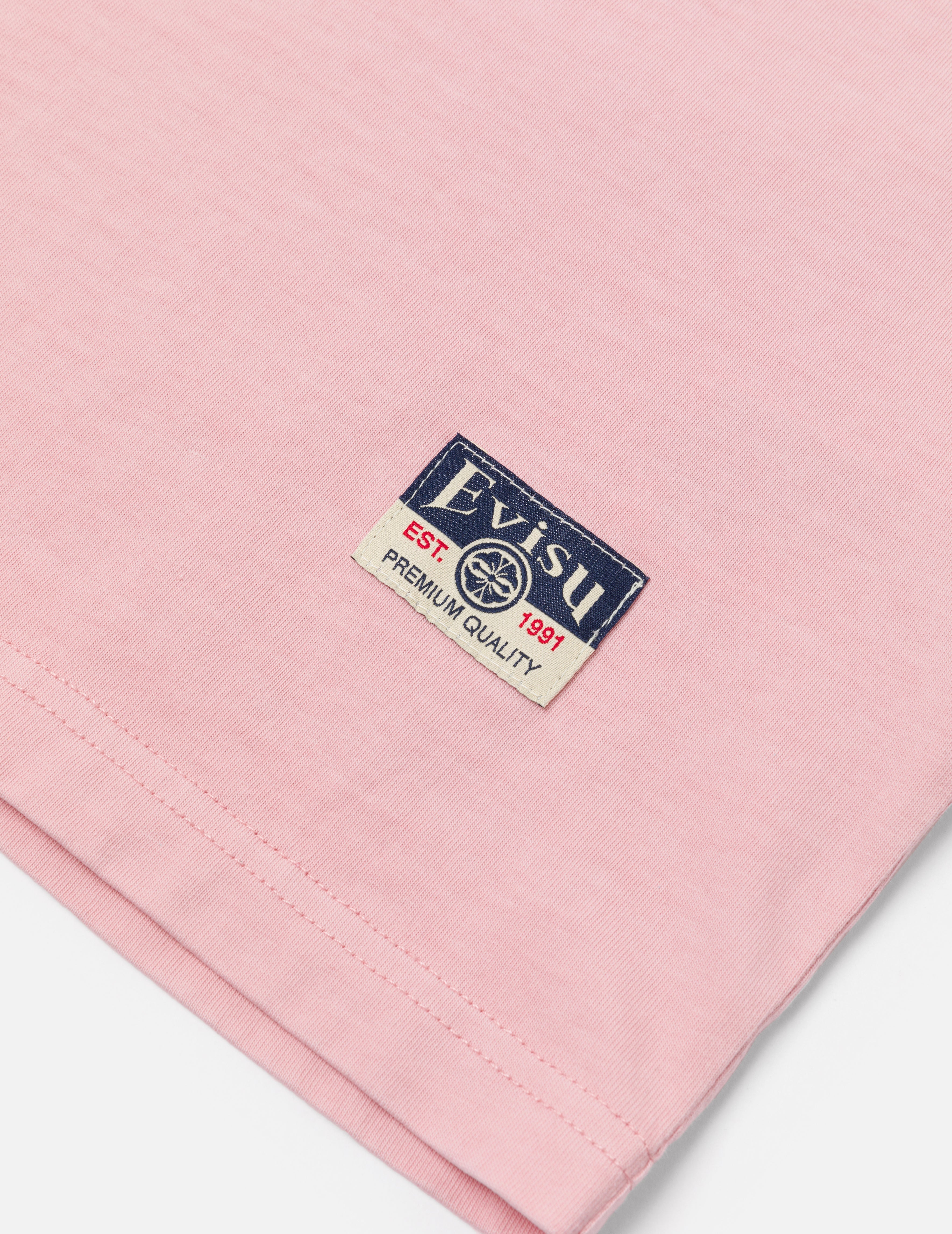 カモメ刺繍ステッチ ポケット リラックスフィット Tシャツ