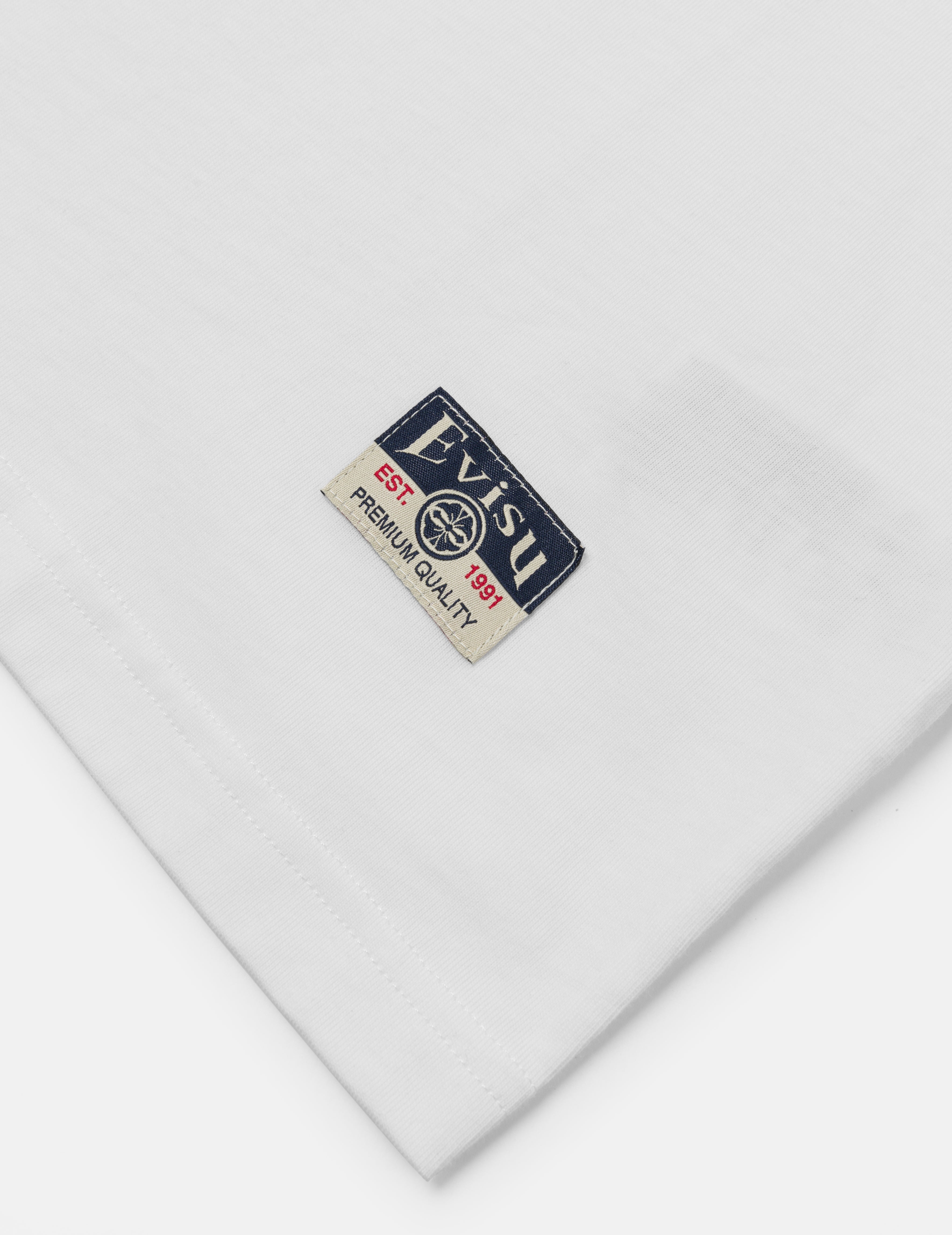 カモメ刺繍ステッチ ポケット リラックスフィット Tシャツ