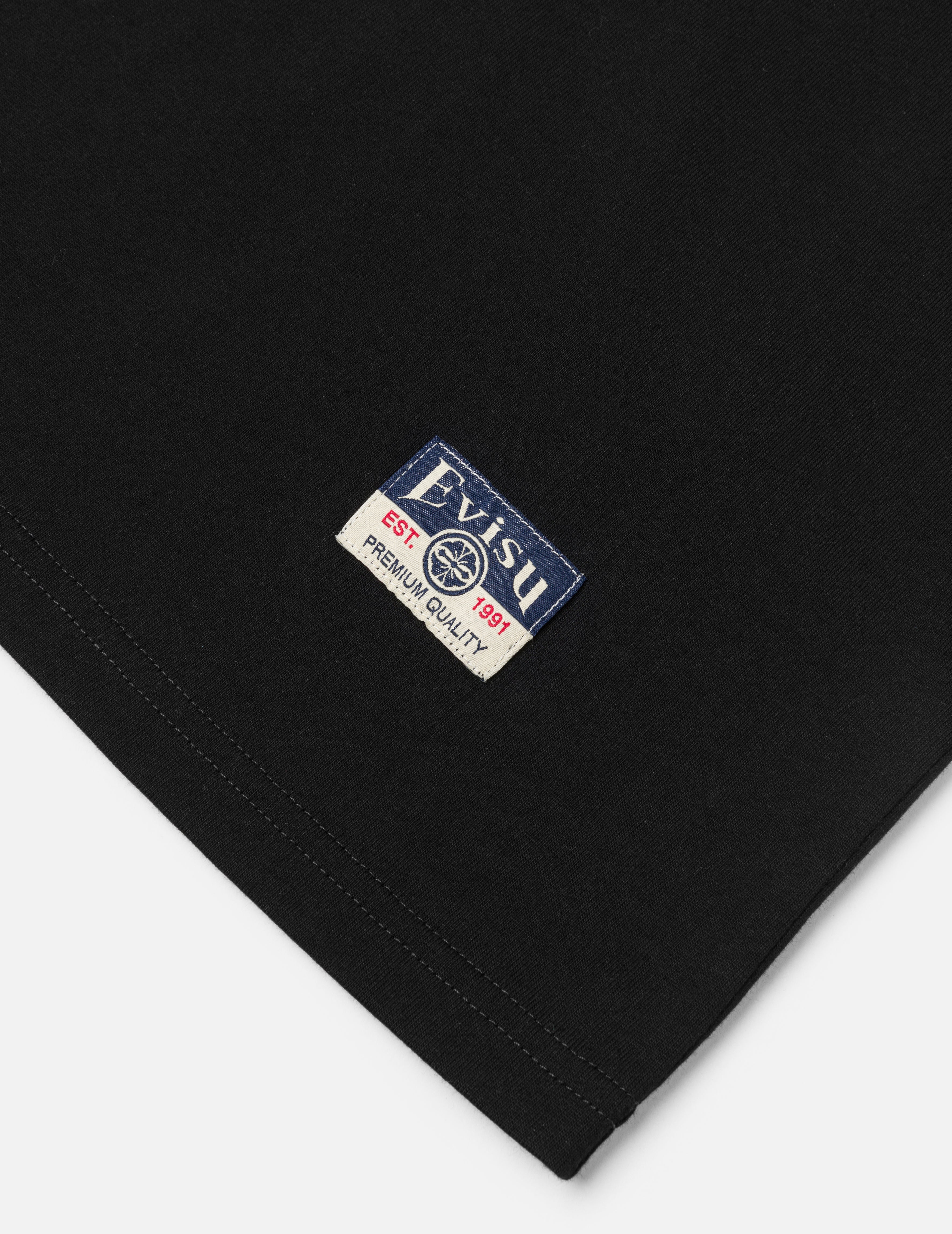 仏頭とだるまプリント ルーズフィット Tシャツ
