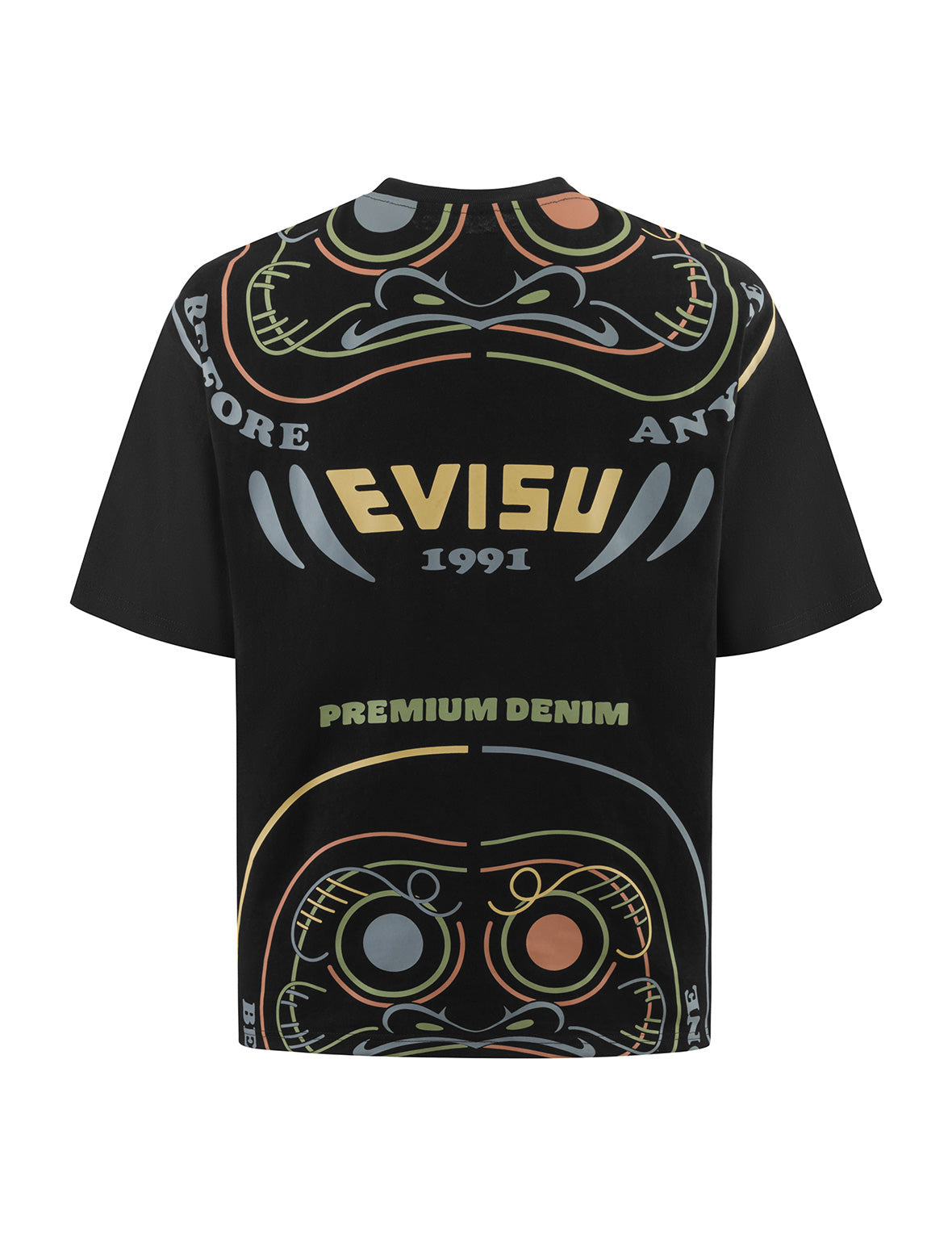 だるまプリント ルーズ フィット Tシャツ