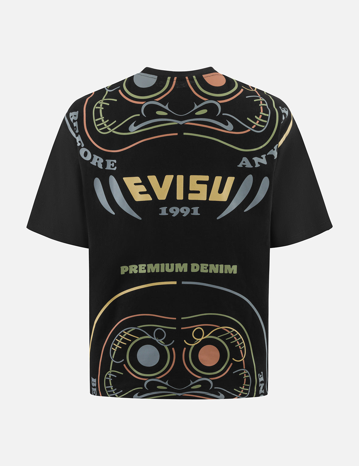 だるまプリント ルーズ フィット Tシャツ