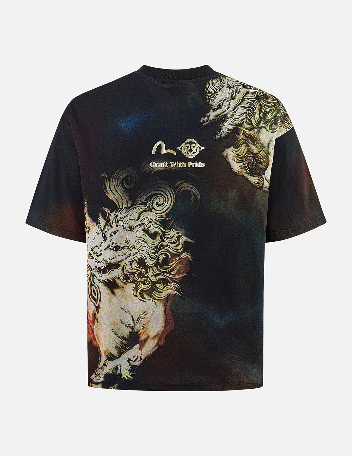 白沢プリント ルーズ フィット Tシャツ
