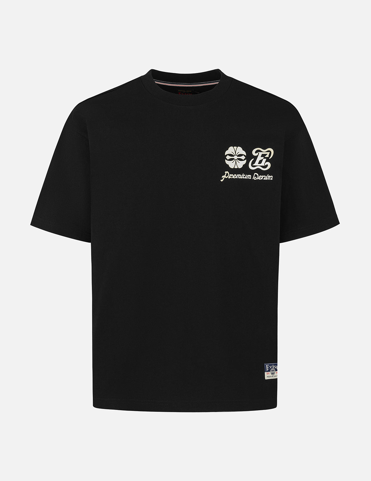 金箔ブラッシュストローク大黒プリント リラックスフィット Tシャツ