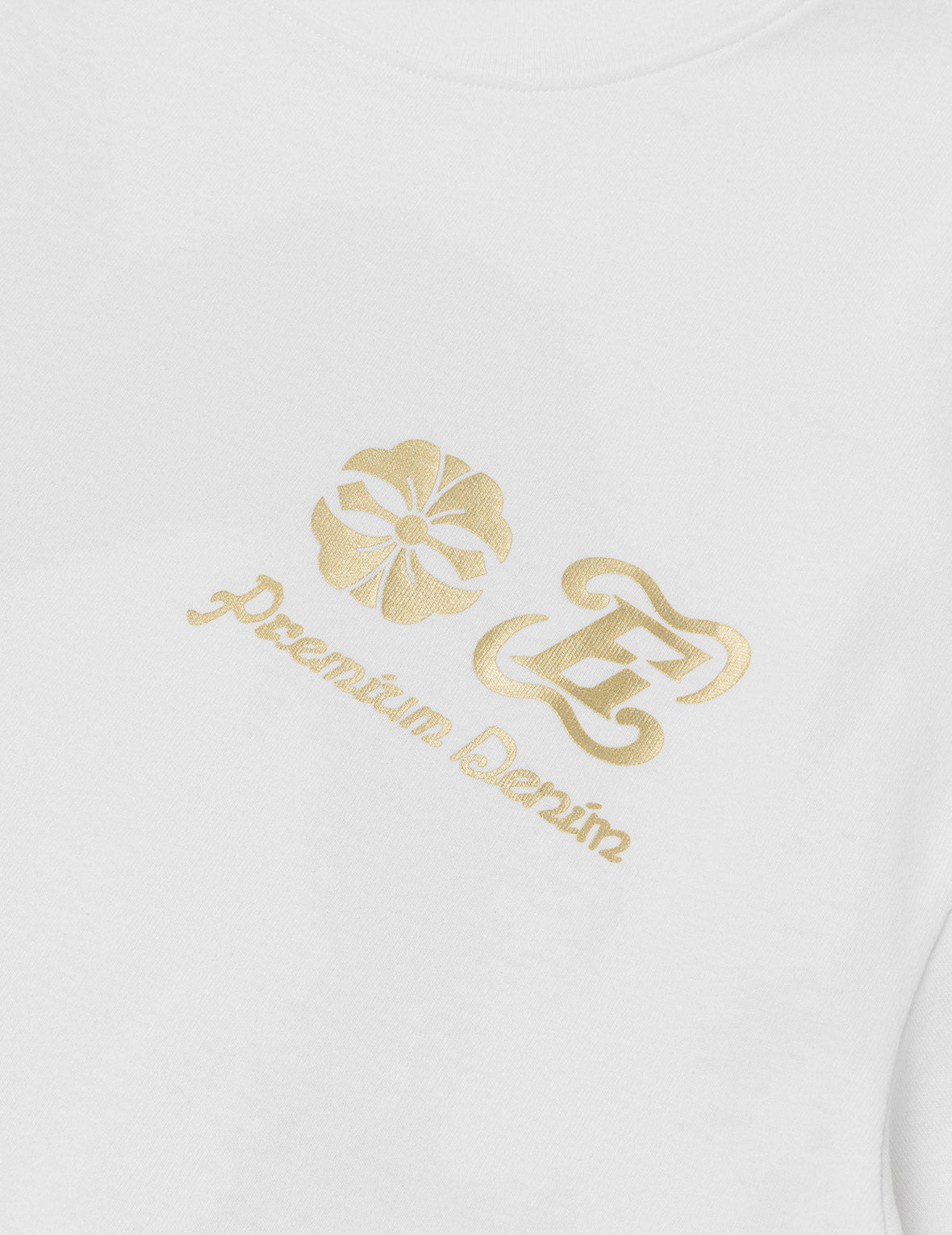 金箔ブラッシュストローク大黒プリント リラックスフィット Tシャツ