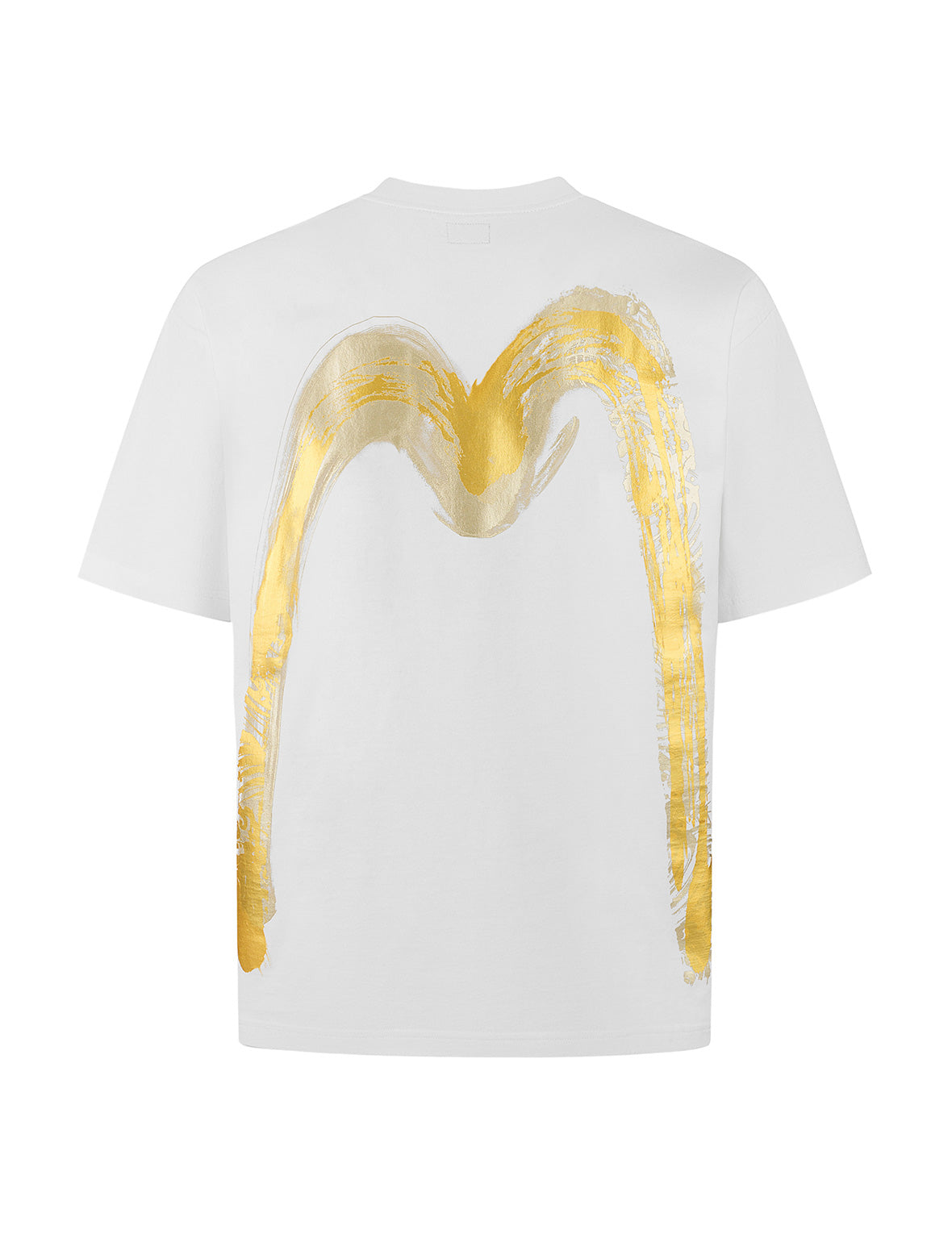 金箔ブラッシュストローク大黒プリント リラックスフィット Tシャツ