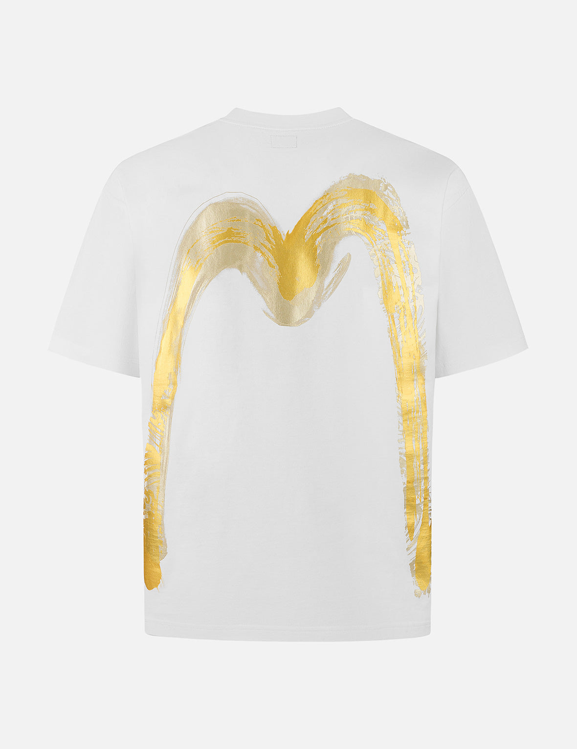 金箔ブラッシュストローク大黒プリント リラックスフィット Tシャツ