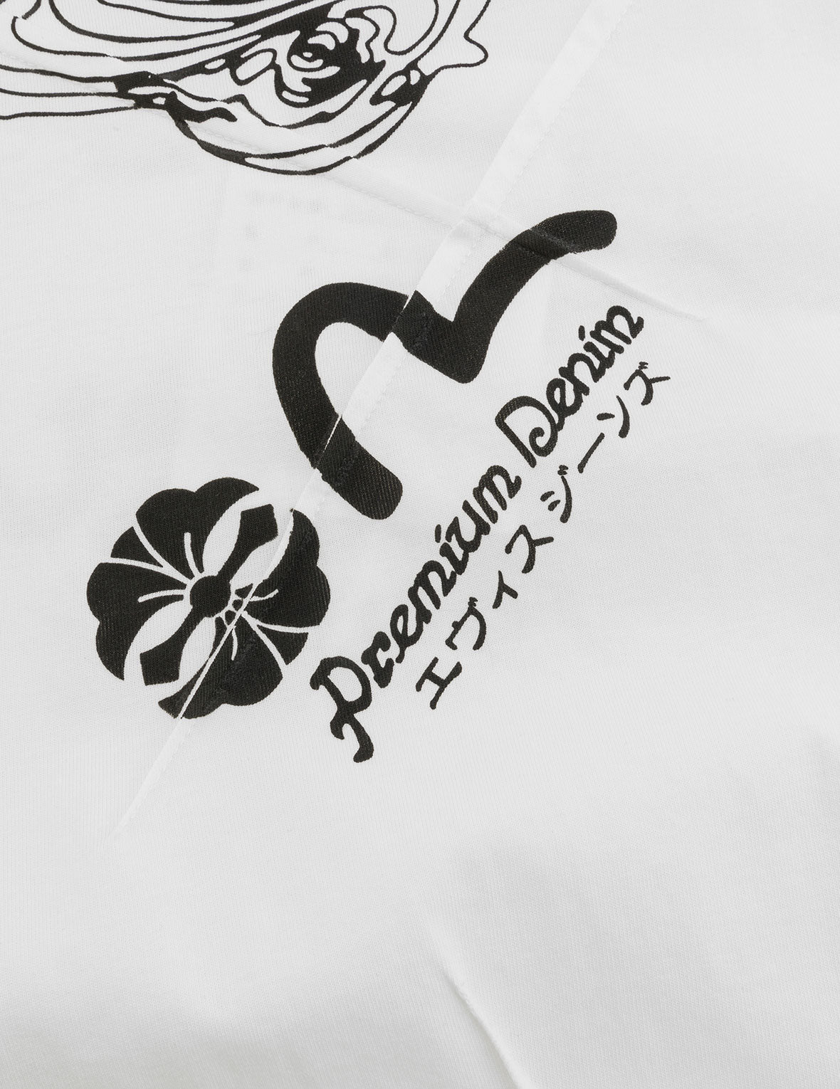 祥雲&ロゴ プリント ルーズ フィット Tシャツ