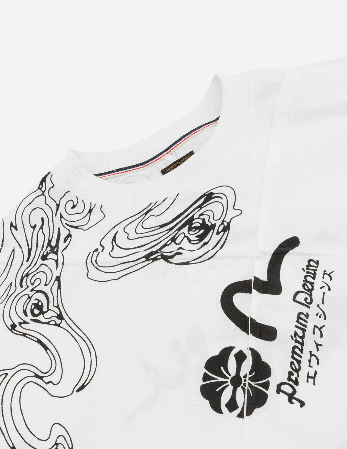 祥雲&ロゴ プリント ルーズ フィット Tシャツ