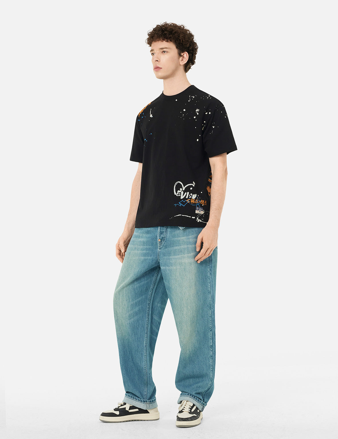 グラフィティ プリント リラックス フィット Tシャツ
