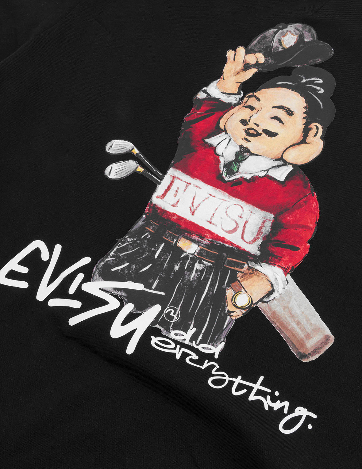 ゴルフテーマ仏頭プリント レギュラーフィット Tシャツ