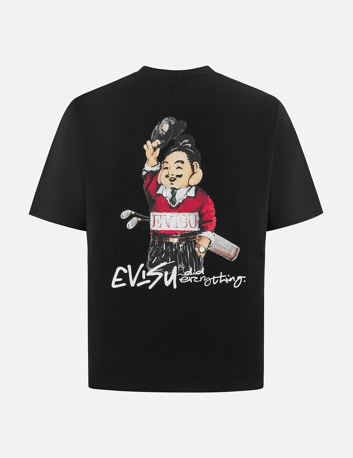 ゴルフテーマ仏頭プリント レギュラーフィット Tシャツ