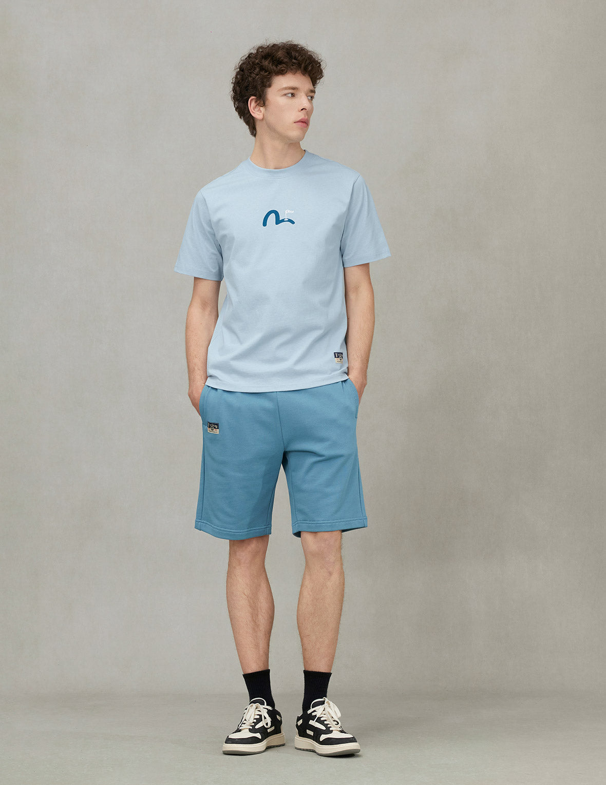 ゴルフテーマ仏頭プリント レギュラーフィット Tシャツ