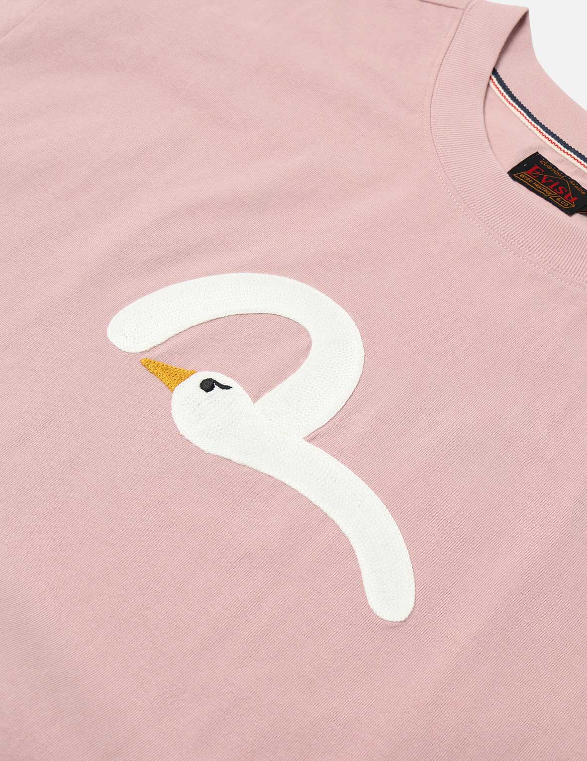 遊び心のあるカモメ刺繍 リラックスフィット Tシャツ