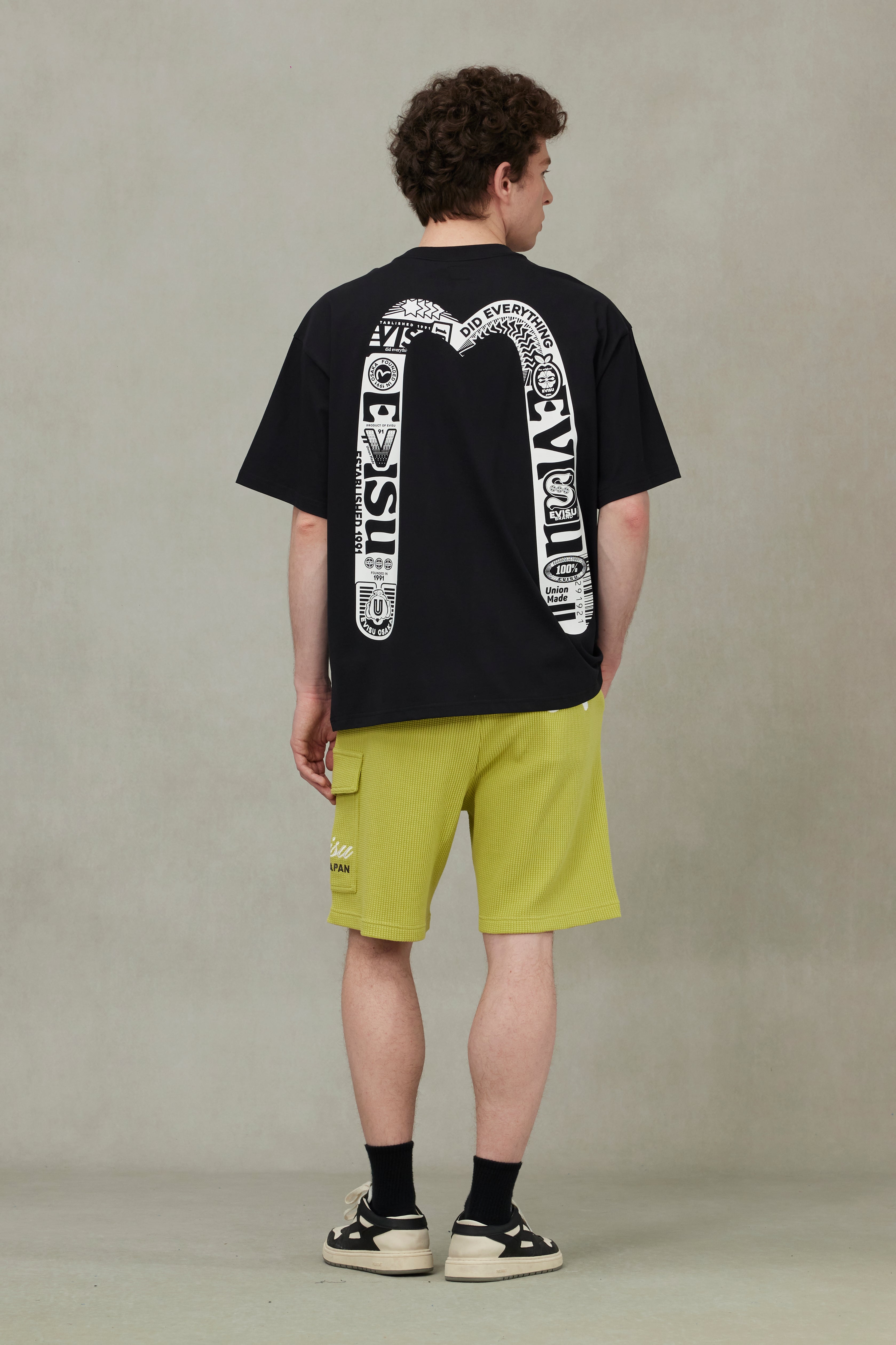 ロゴと大黒プリント ルーズフィット Tシャツ