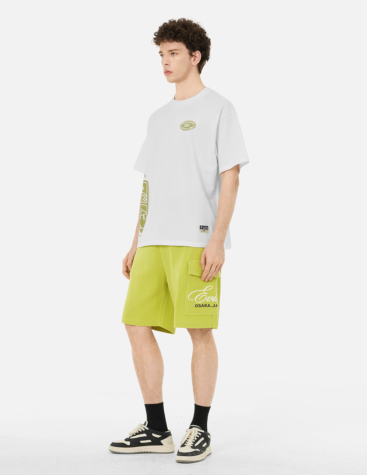 ロゴと大黒プリント ルーズフィット Tシャツ