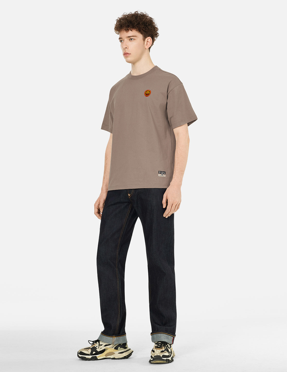 だるまとロゴ刺繍 リラックスフィット Tシャツ