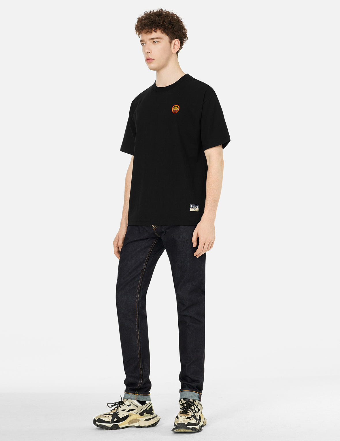 だるまとロゴ刺繍 リラックスフィット Tシャツ